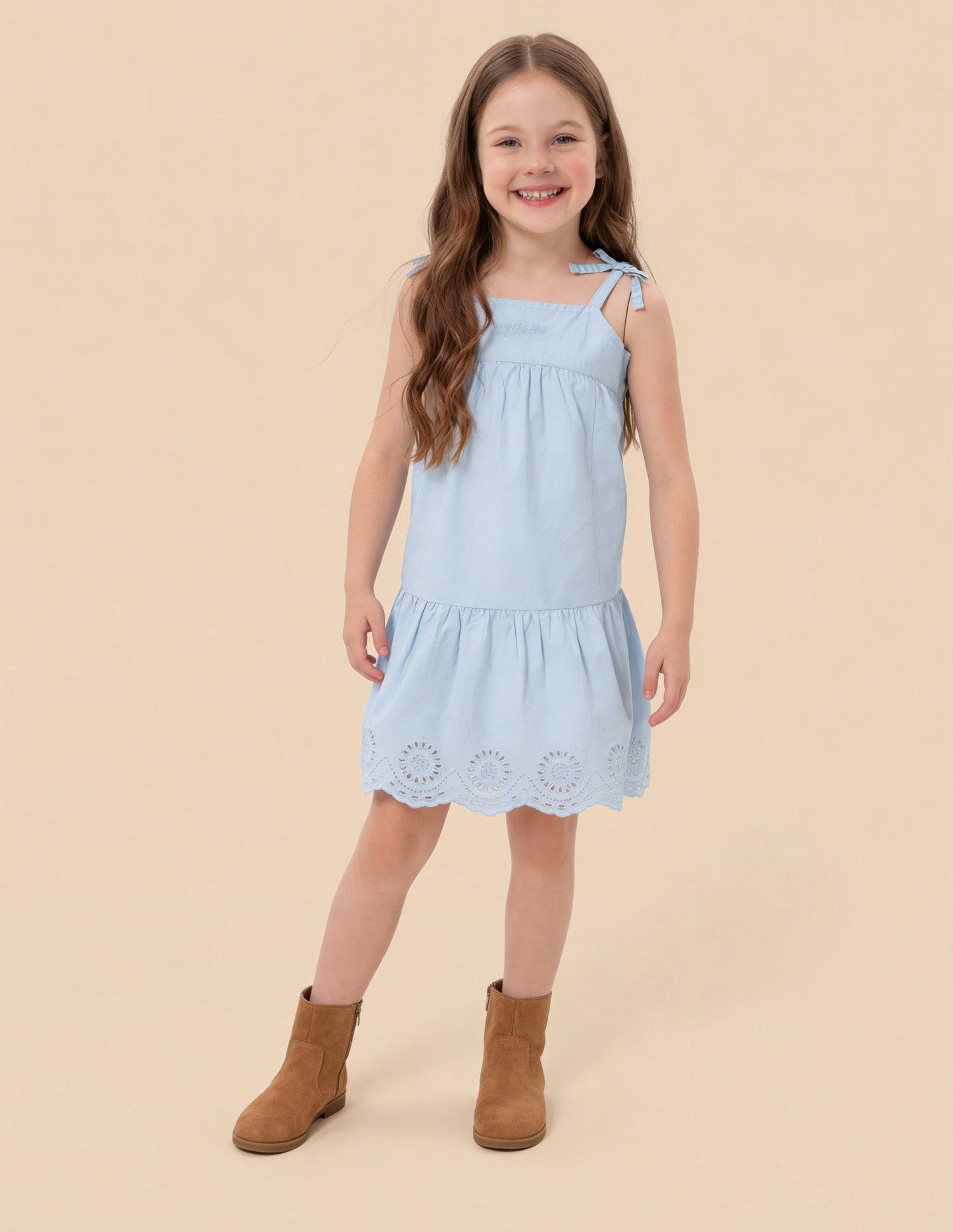 Cut Work Embroidered Dress Blue - U.S. Polo Assn. India | Large