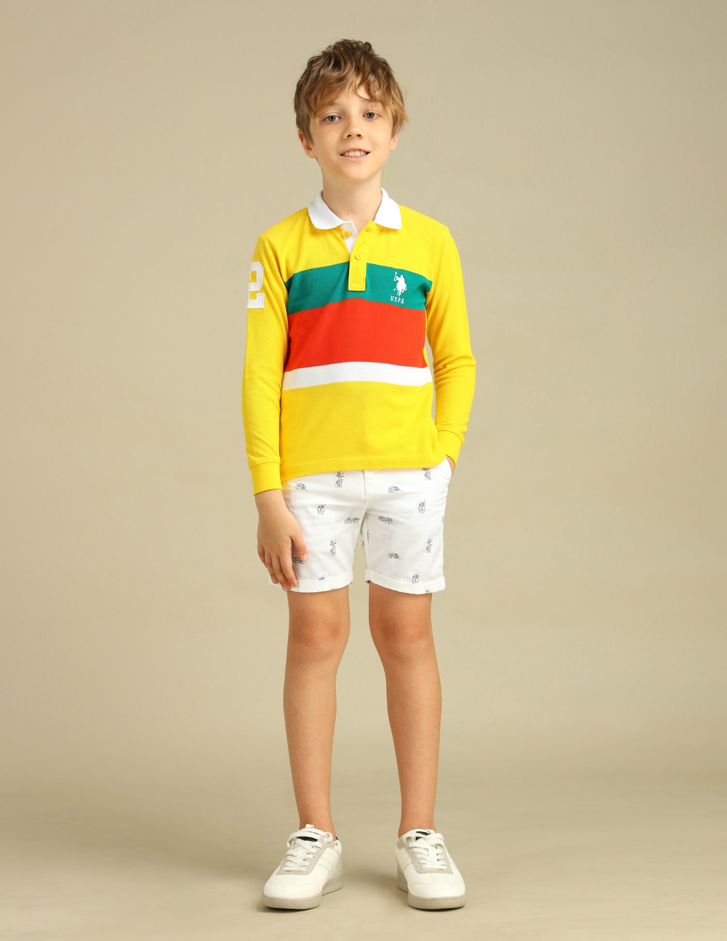 Regular fit Colour blocked Polo Shirt Yellow - U.S. POLO ASSN. | Large