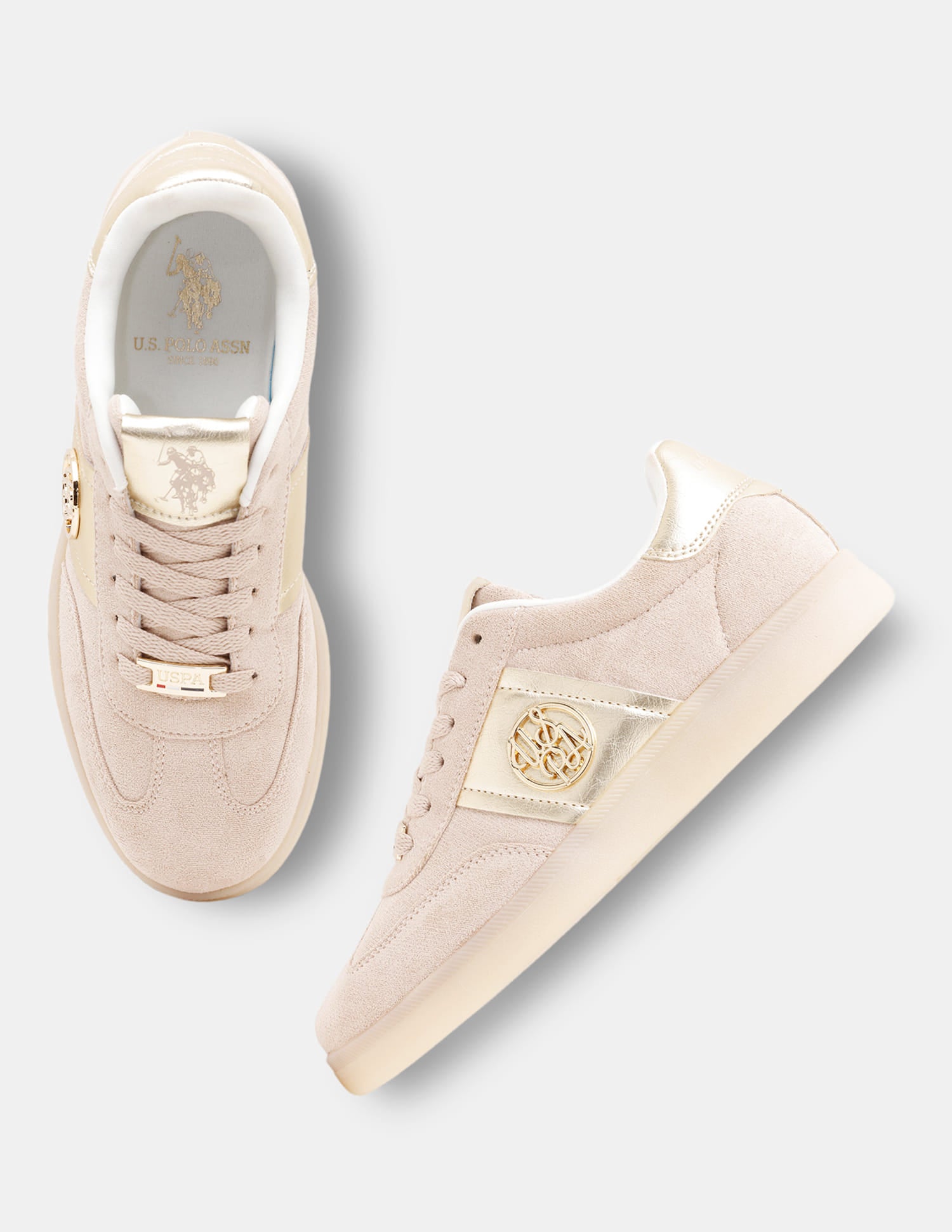 Mirae Lt. Pink Sneakers Shoes Light Pink - U.S. Polo Assn. India | Large