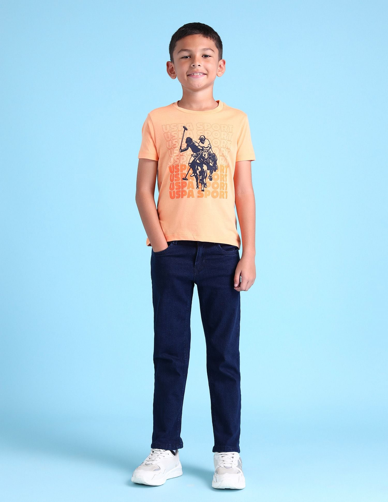 Boys Brand Printed T-Shirt Coral - U.S. POLO ASSN. | Large