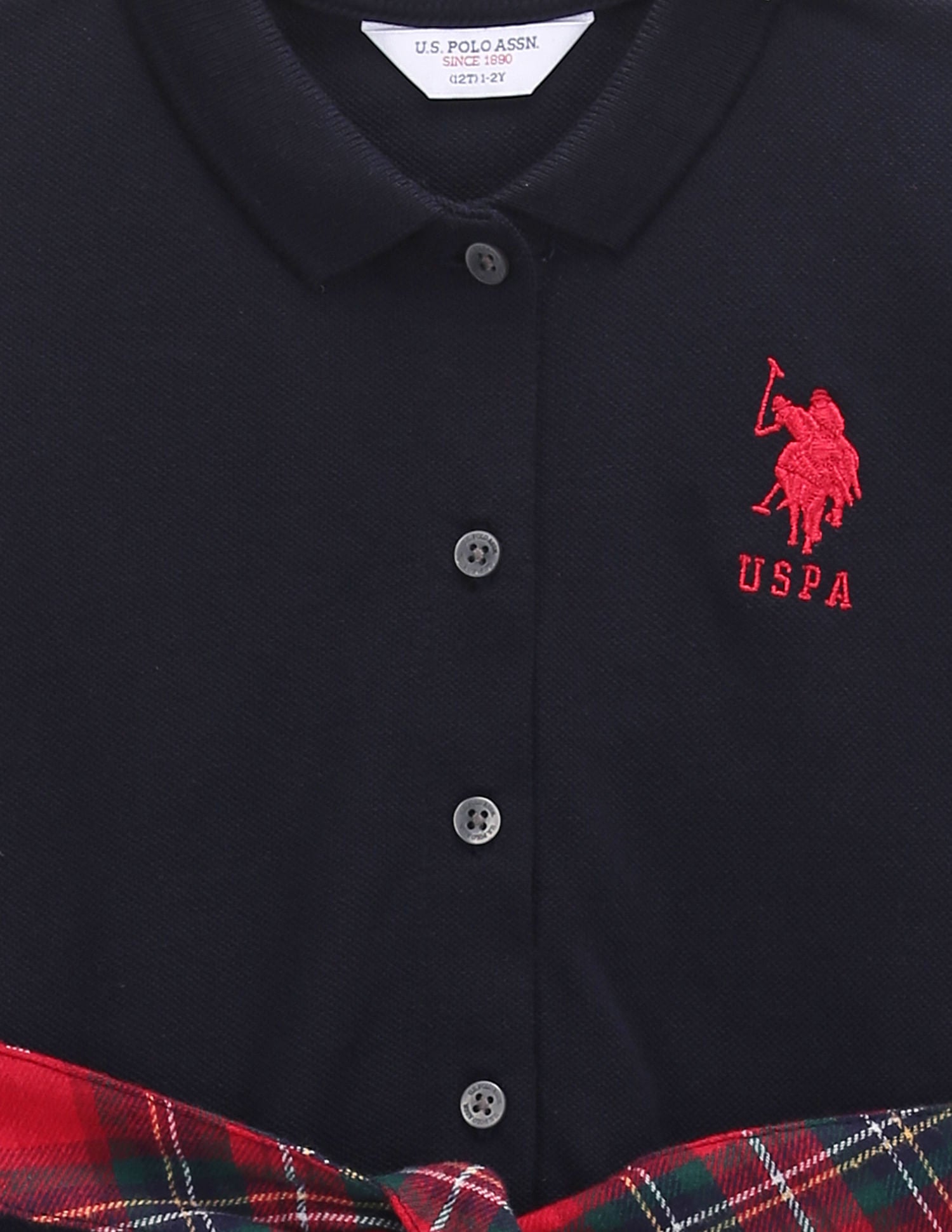 Girls Solid Polo Dress Navy - U.S. POLO ASSN. | Large