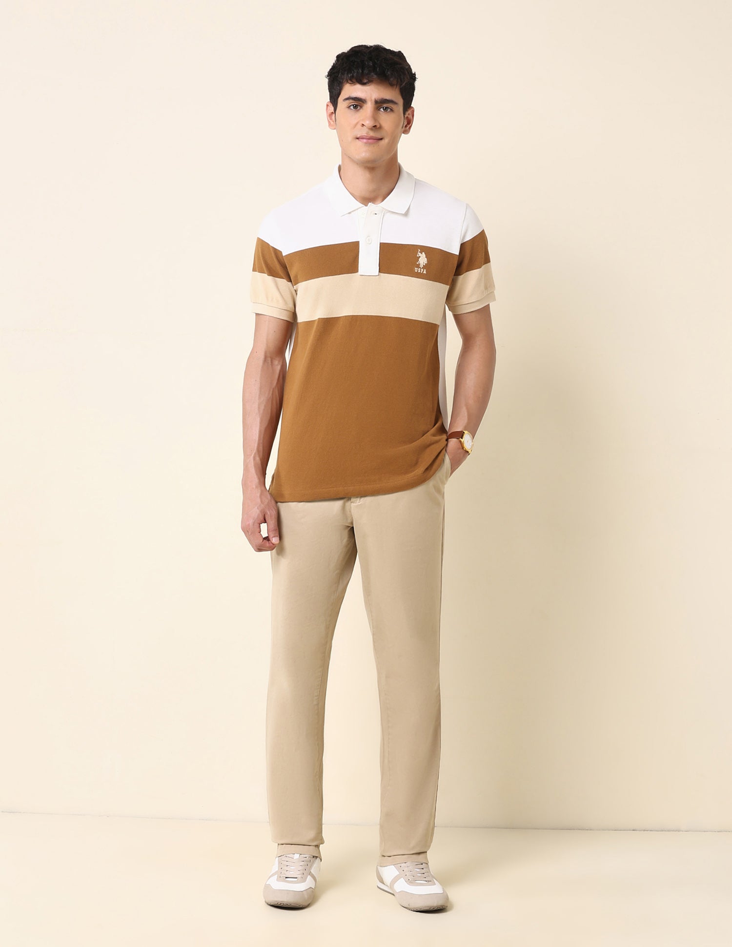 Slim Fit Classic Polo Shirt Brown - U.S. Polo Assn. India | Large