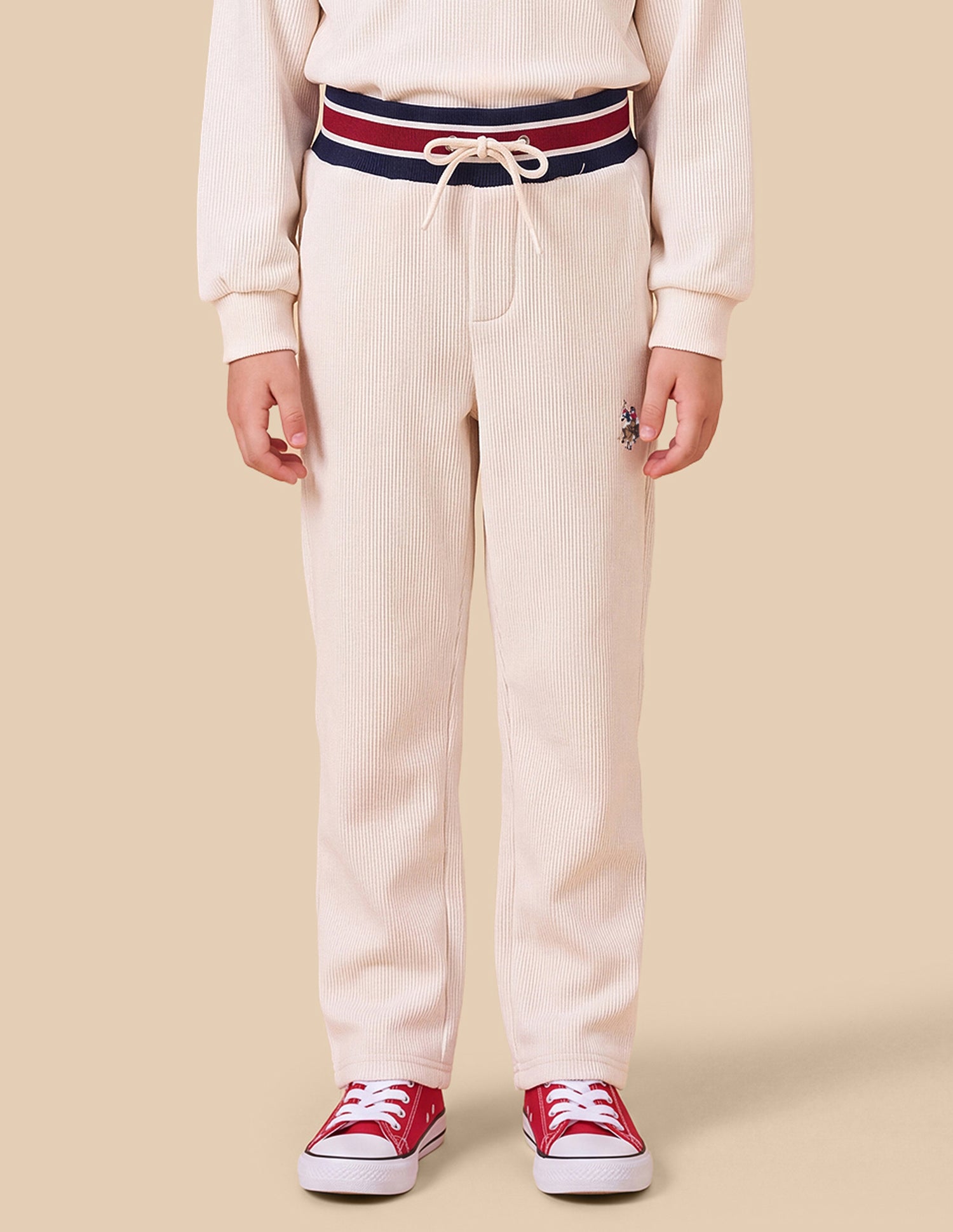 Loose Fit Corduroy Track Pants Off White - U.S. Polo Assn. India | Large