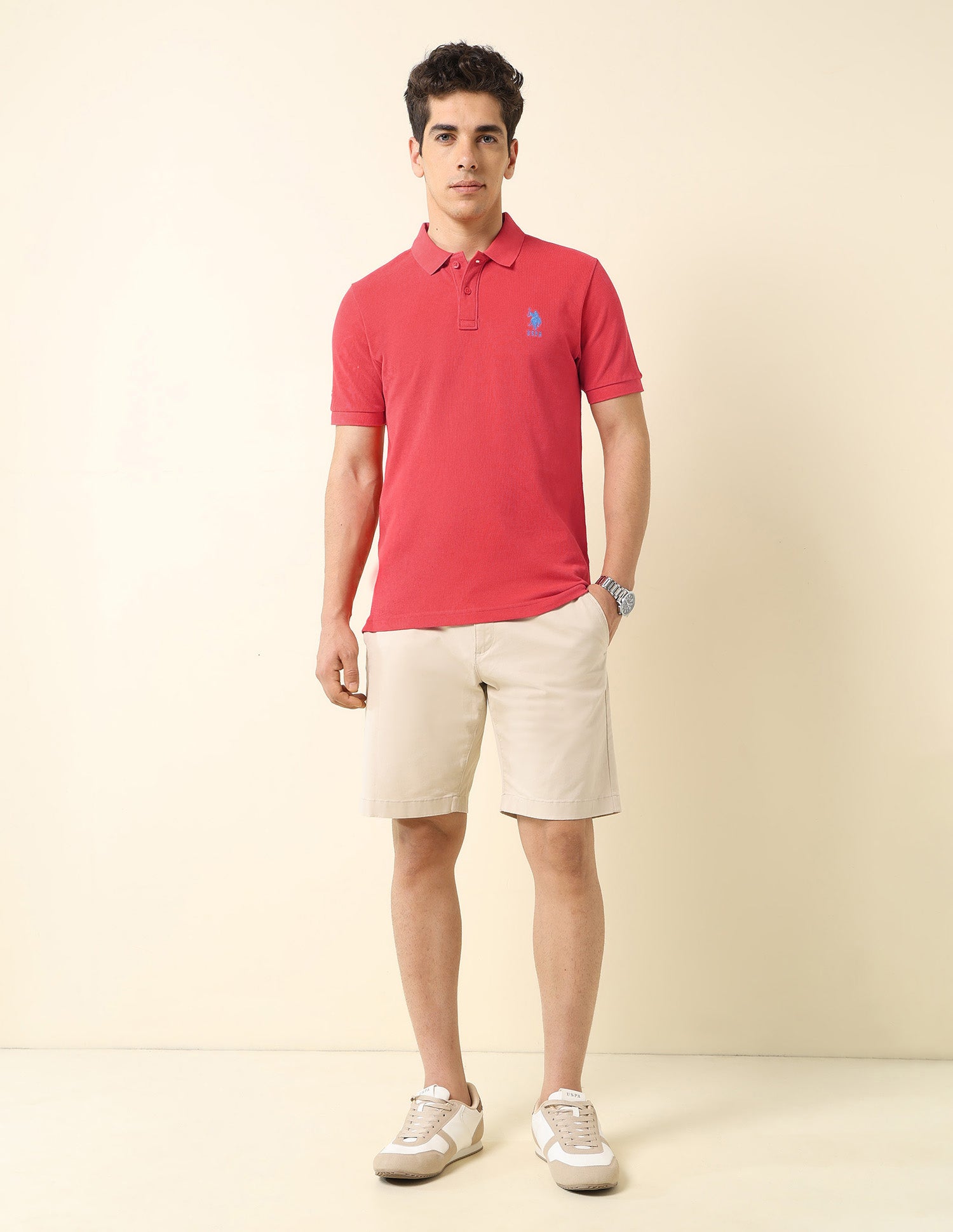 Solid Core Polo Shirt Dark Orange - U.S. POLO ASSN. | Large