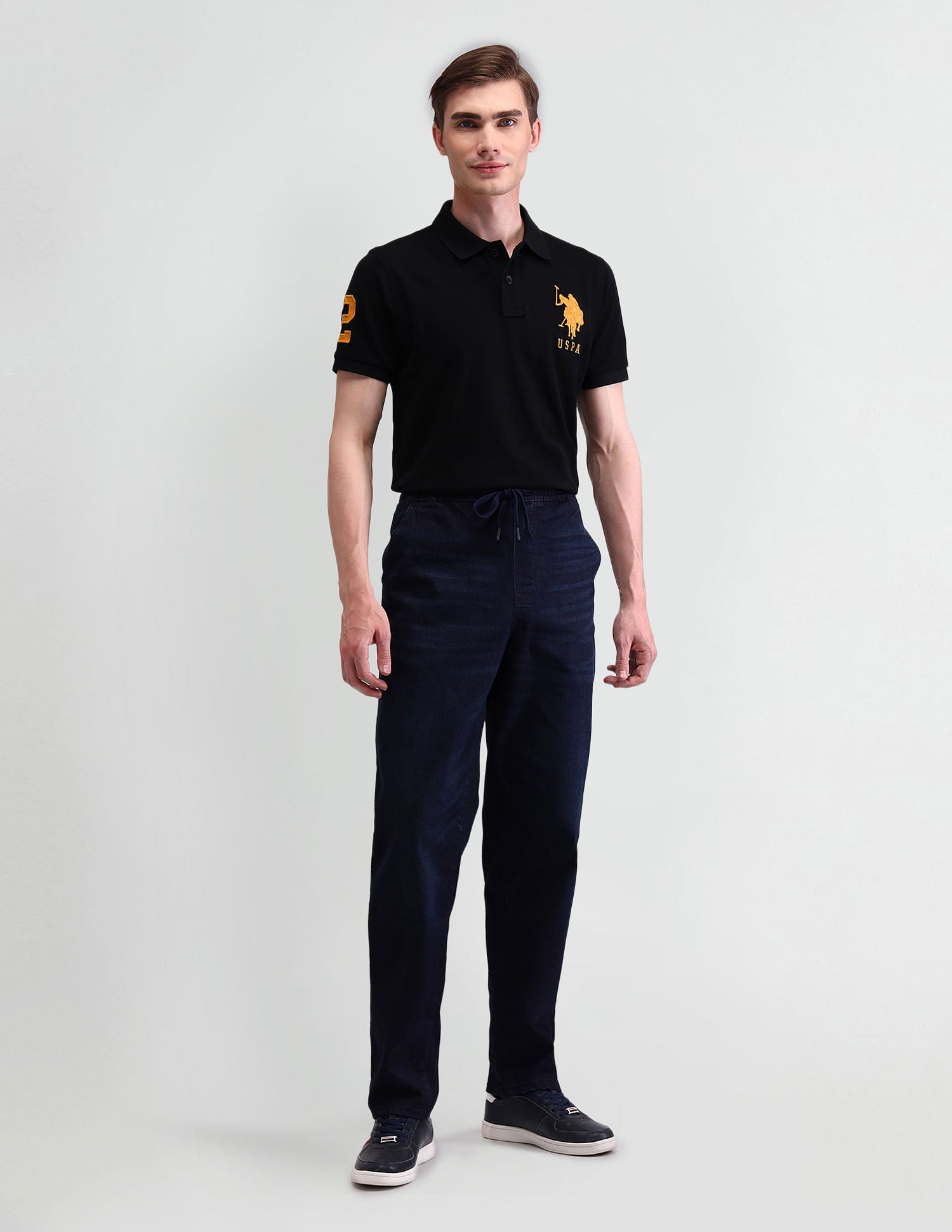 Slim Fit Blue Jogger Jeans Blue - U.S. Polo Assn. India | Large