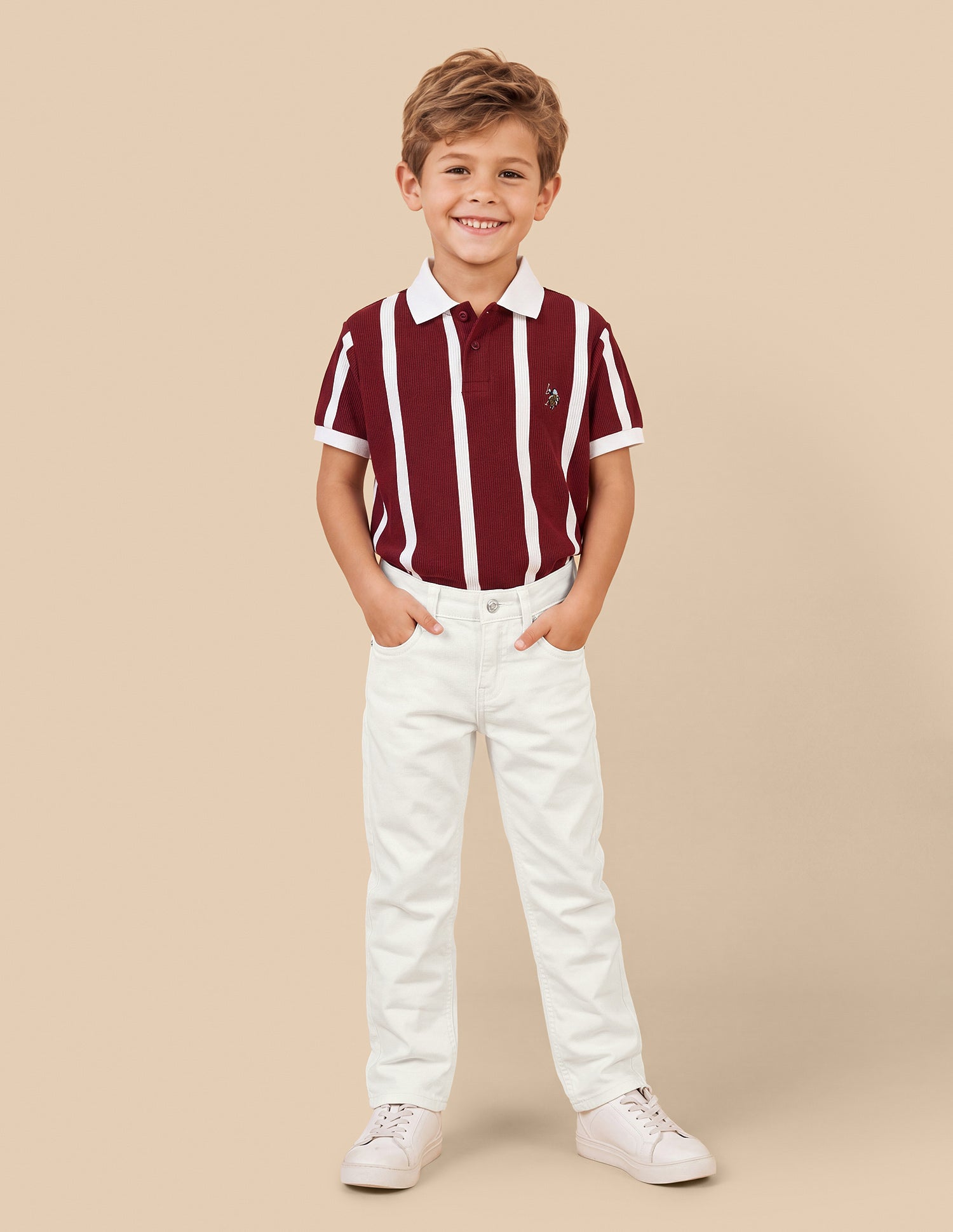 Relaxed Fit White Jeans White - U.S. Polo Assn. India | Large