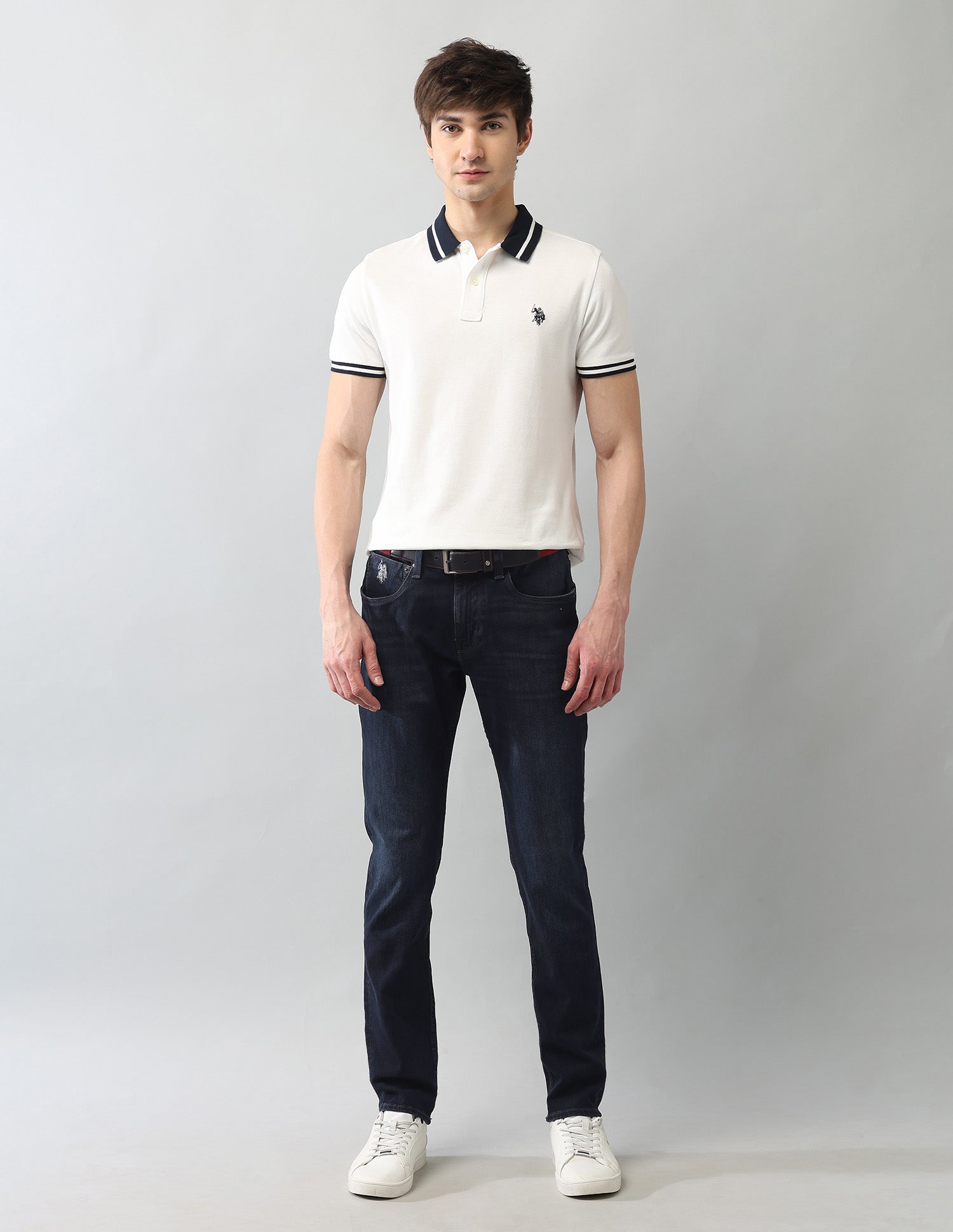 Bi Stretch Authentic Brandon Slim Tapered Fit Blue Jeans Blue - U.S. POLO ASSN. | Large