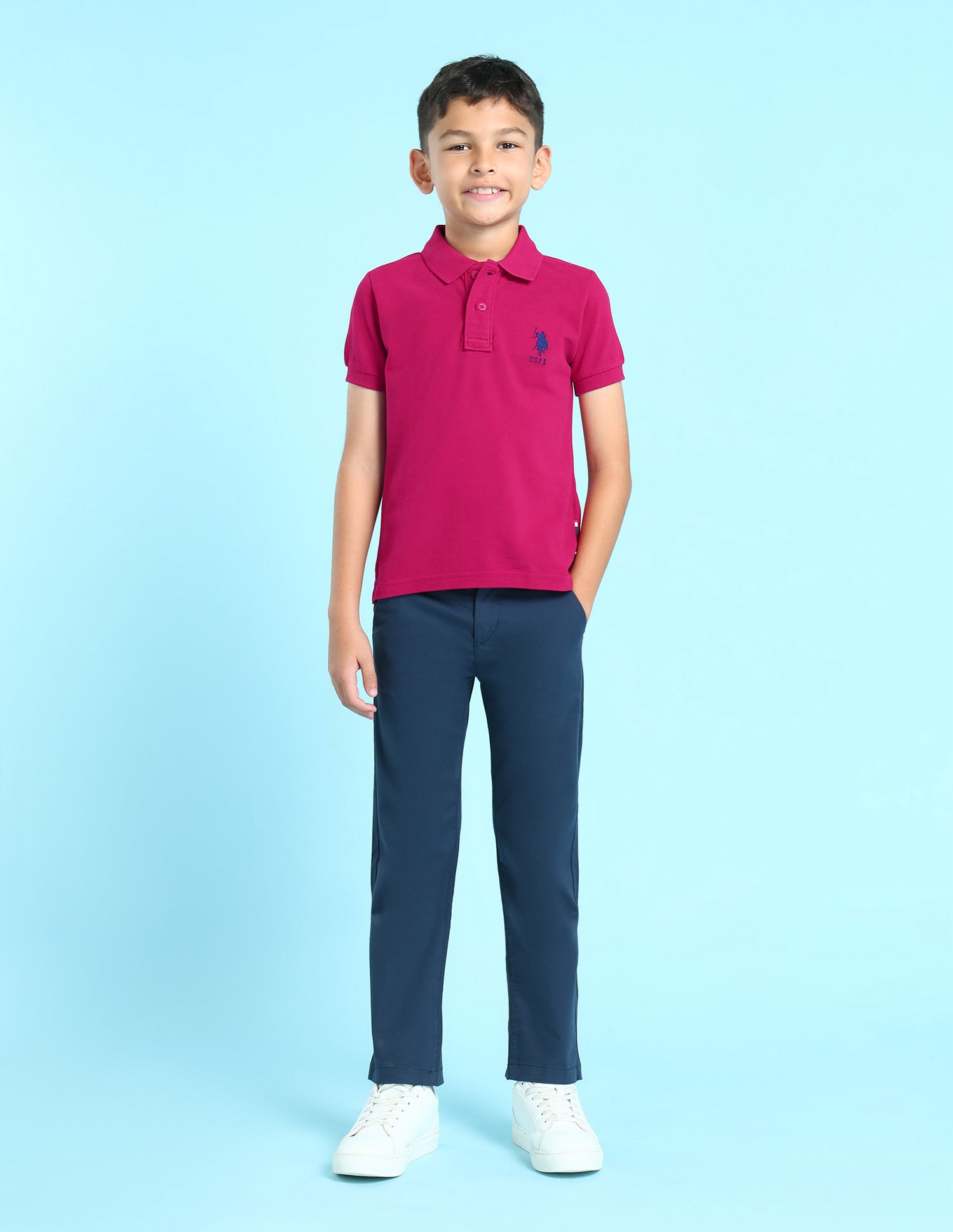 Boys Solid Polo Shirt Maroon - U.S. POLO ASSN. | Large