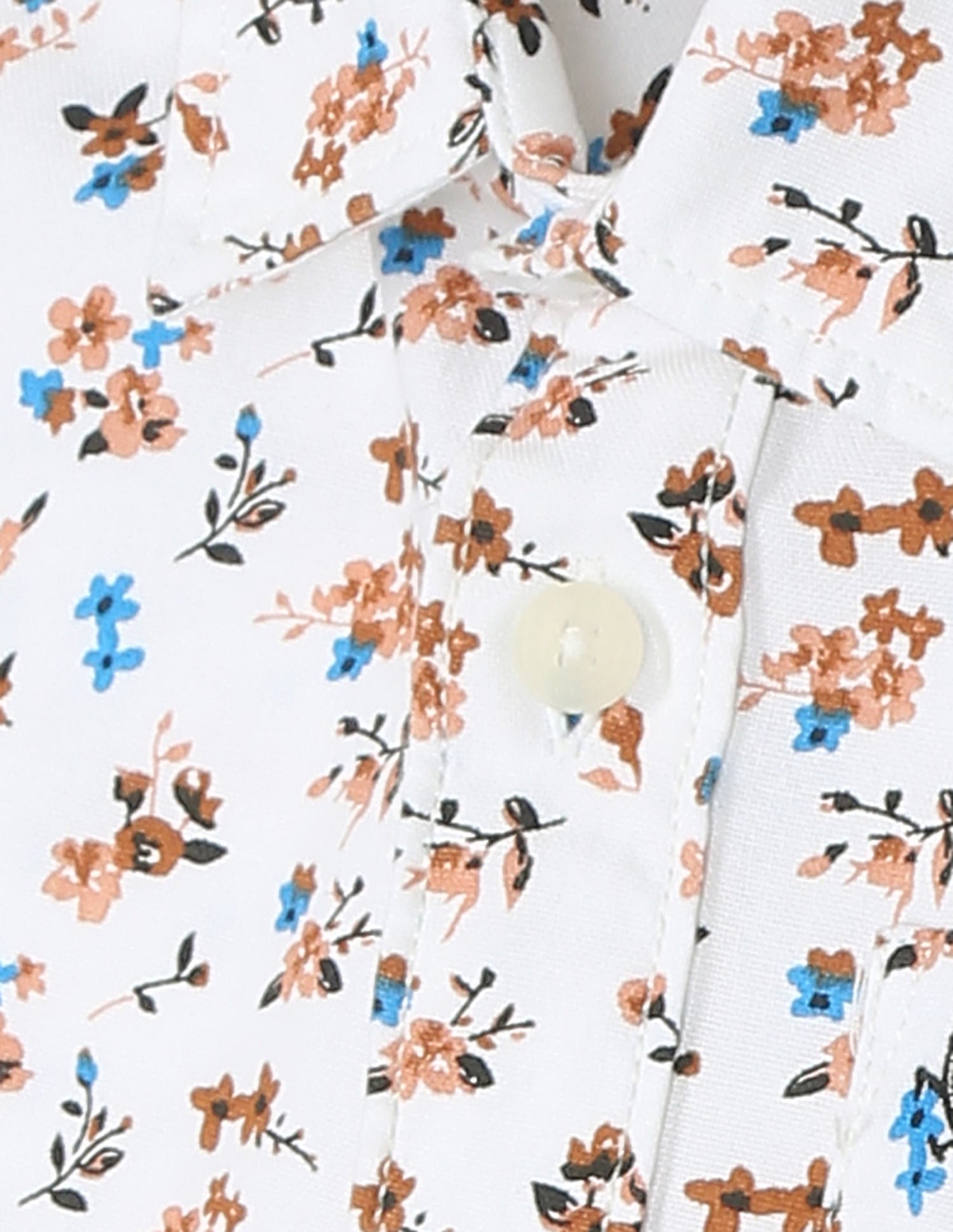 Spread Collar Printed Shirt White - U.S. POLO ASSN. | Large