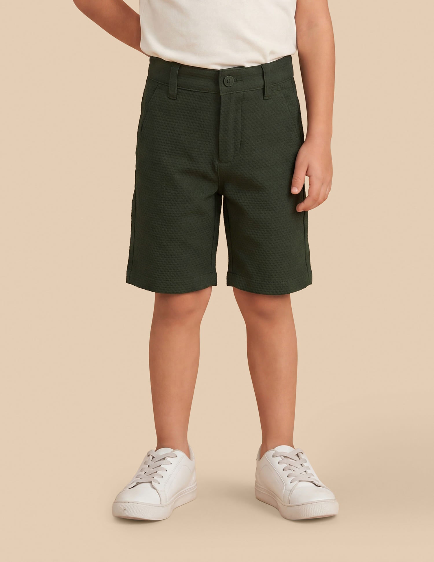 Solid Slim Fit Shorts Olive - U.S. Polo Assn. India | Large