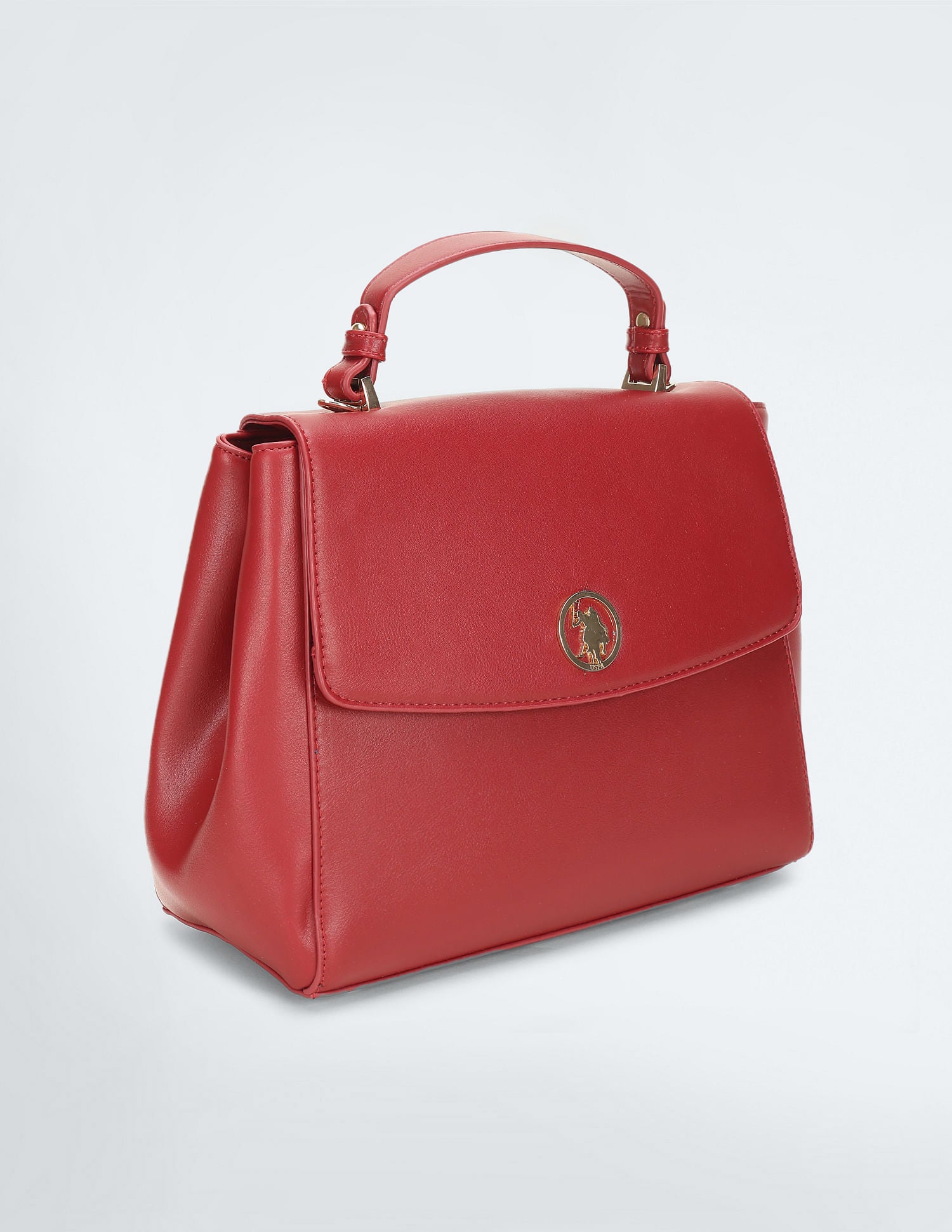 Solid Structured Sling Bag Red - U.S. POLO ASSN. | Large