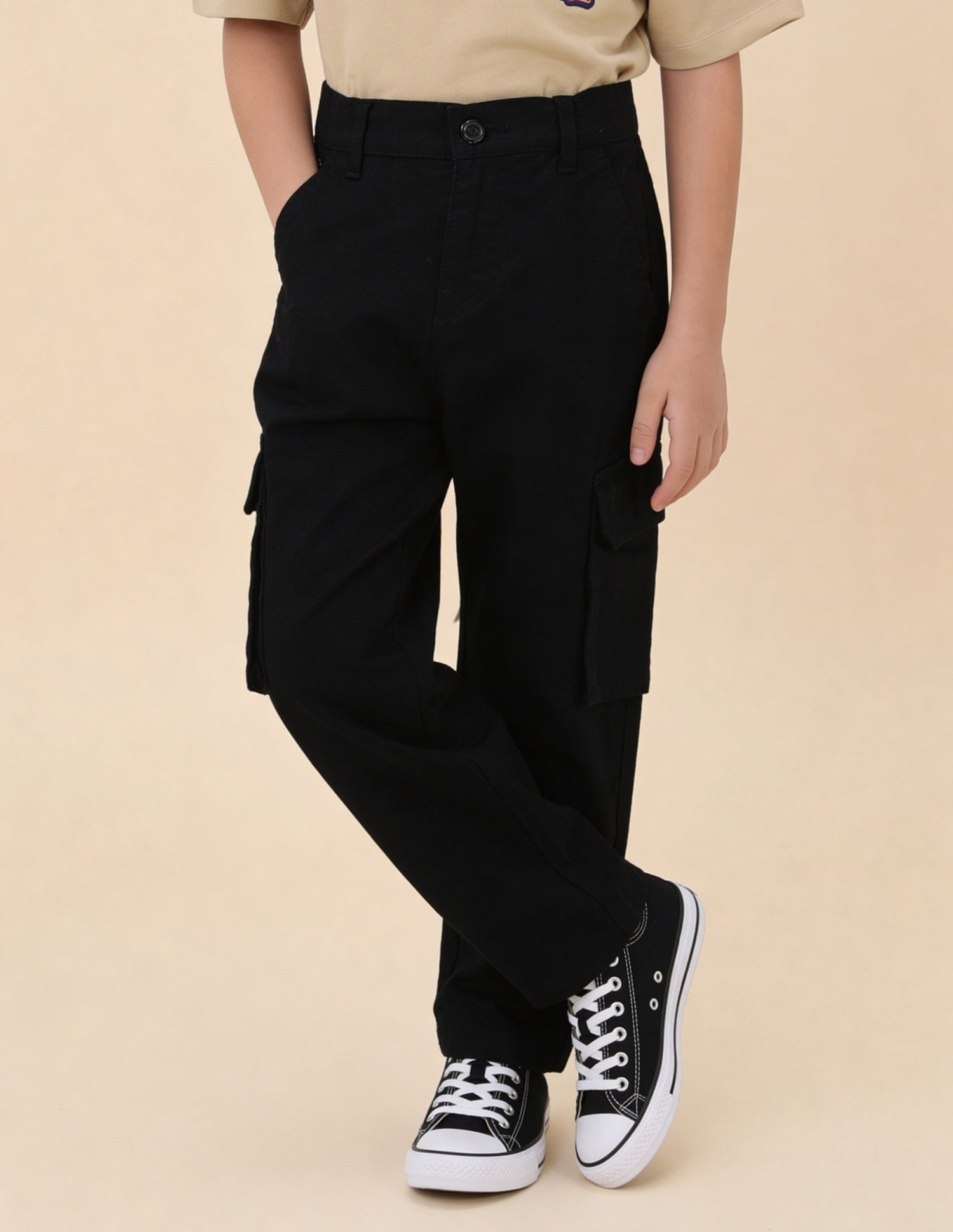 Relaxed Fit Checked Trousers Black - U.S. Polo Assn. India | Large