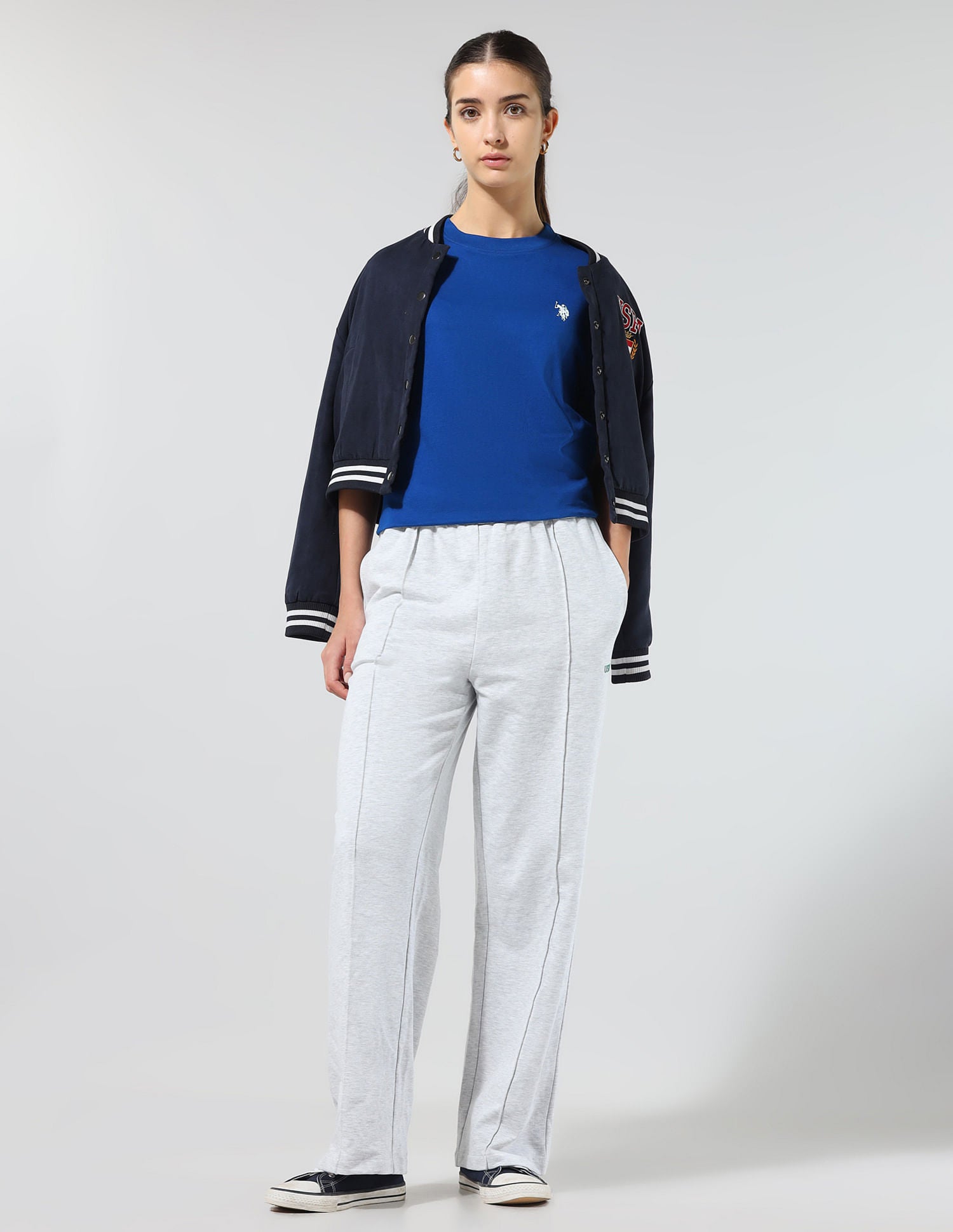 Boxy Fit Solid Lounge T-Shirt Bright Blue - U.S. POLO ASSN. | Large