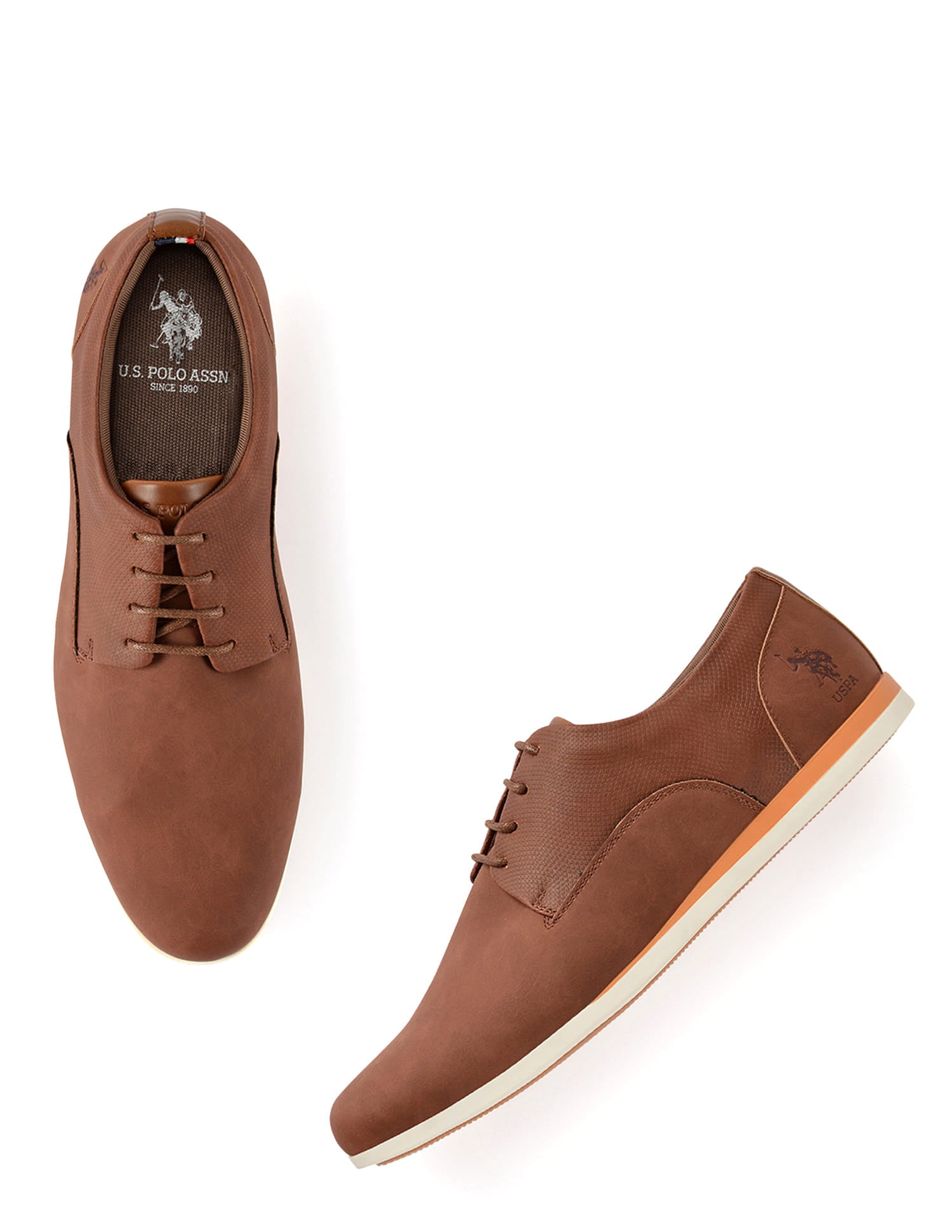 Men Clest 2.0 Round Toe Smart Sneakers Brown - U.S. Polo Assn. India | Large