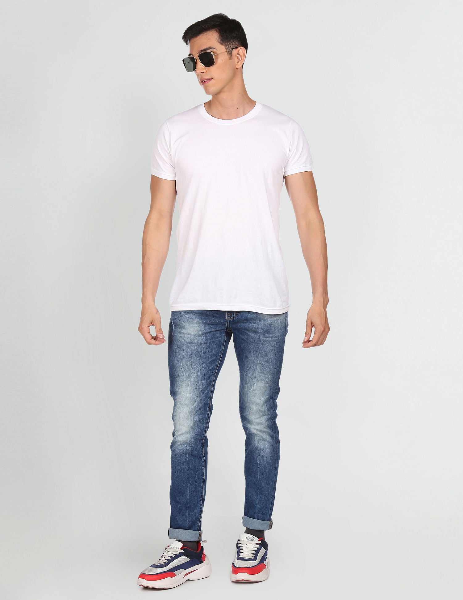 Men Blue Mid Rise Regallo Skinny Fit Jeans Blue - U.S. Polo Assn. India | Large