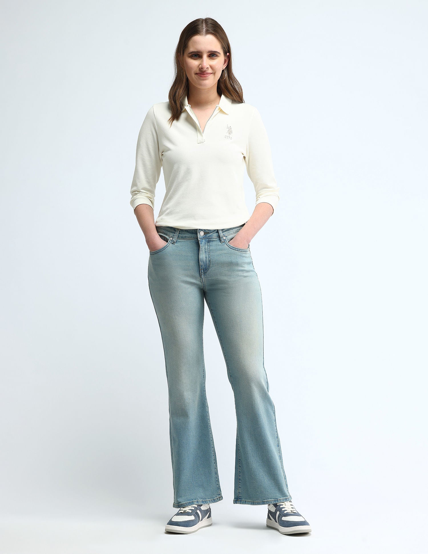 Mid Rise Bootcut Jeans Blue - U.S. Polo Assn. India | Large