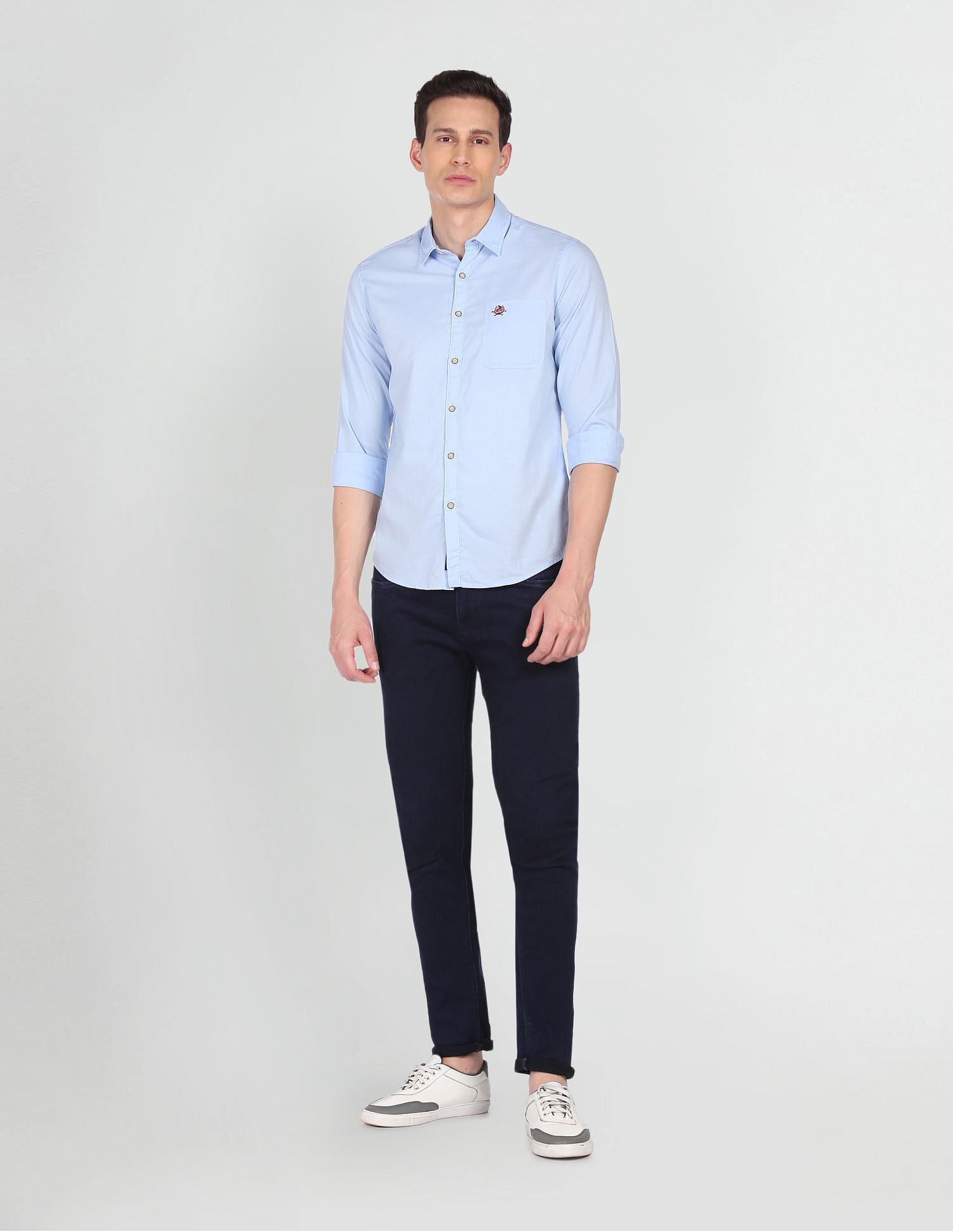 Chest Patch Pocket Casual Shirt Light Blue - U.S. POLO ASSN. | Large