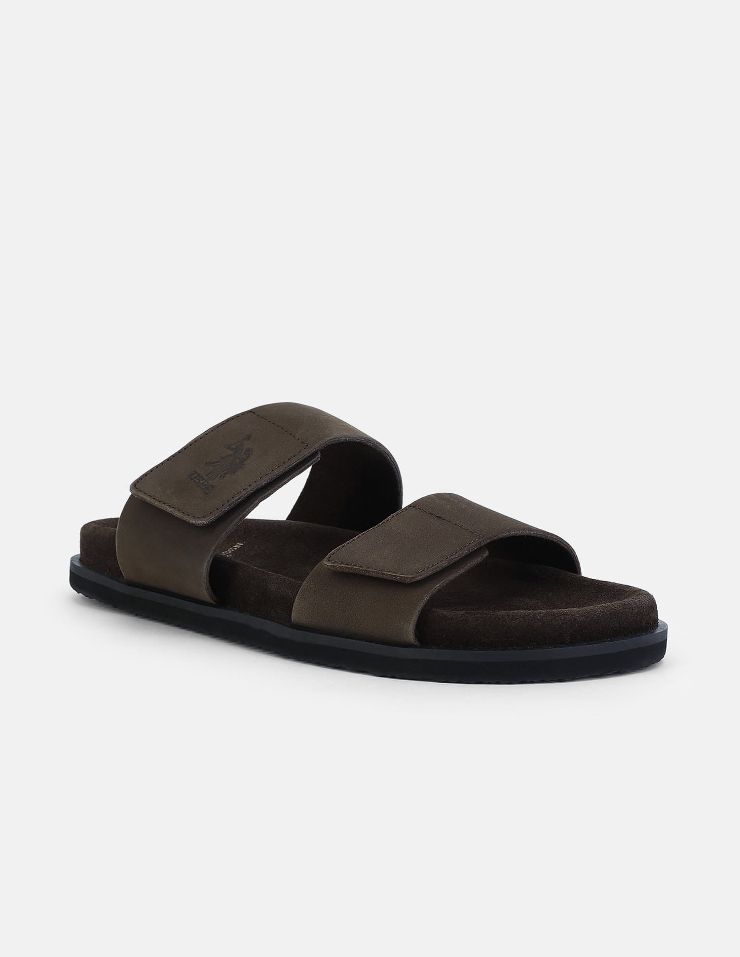 Griz 2.0 Velcro Slippers Dark Brown - U.S. Polo Assn. India | Large