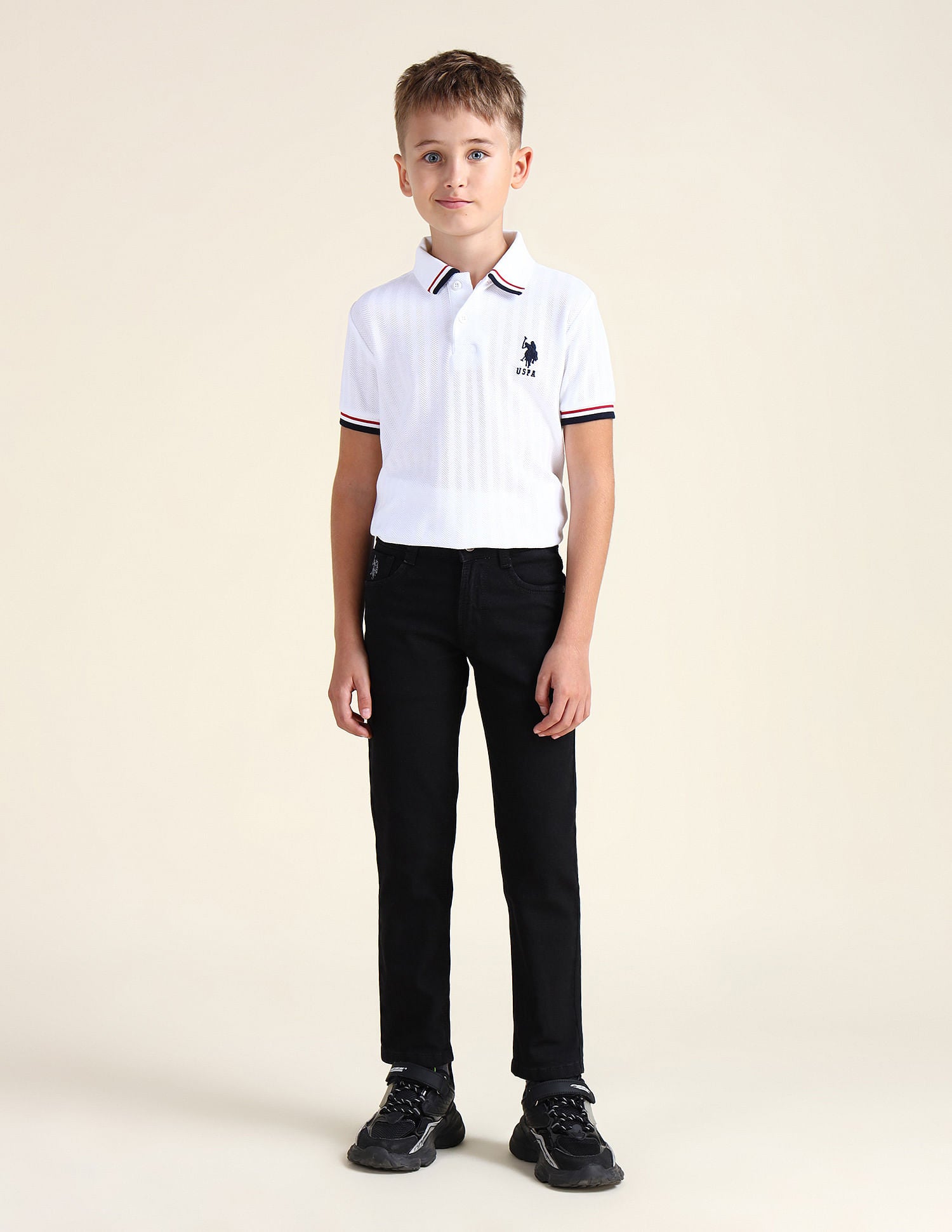 Slim Fit Dark Washed Jeans Black - U.S. Polo Assn. India | Large