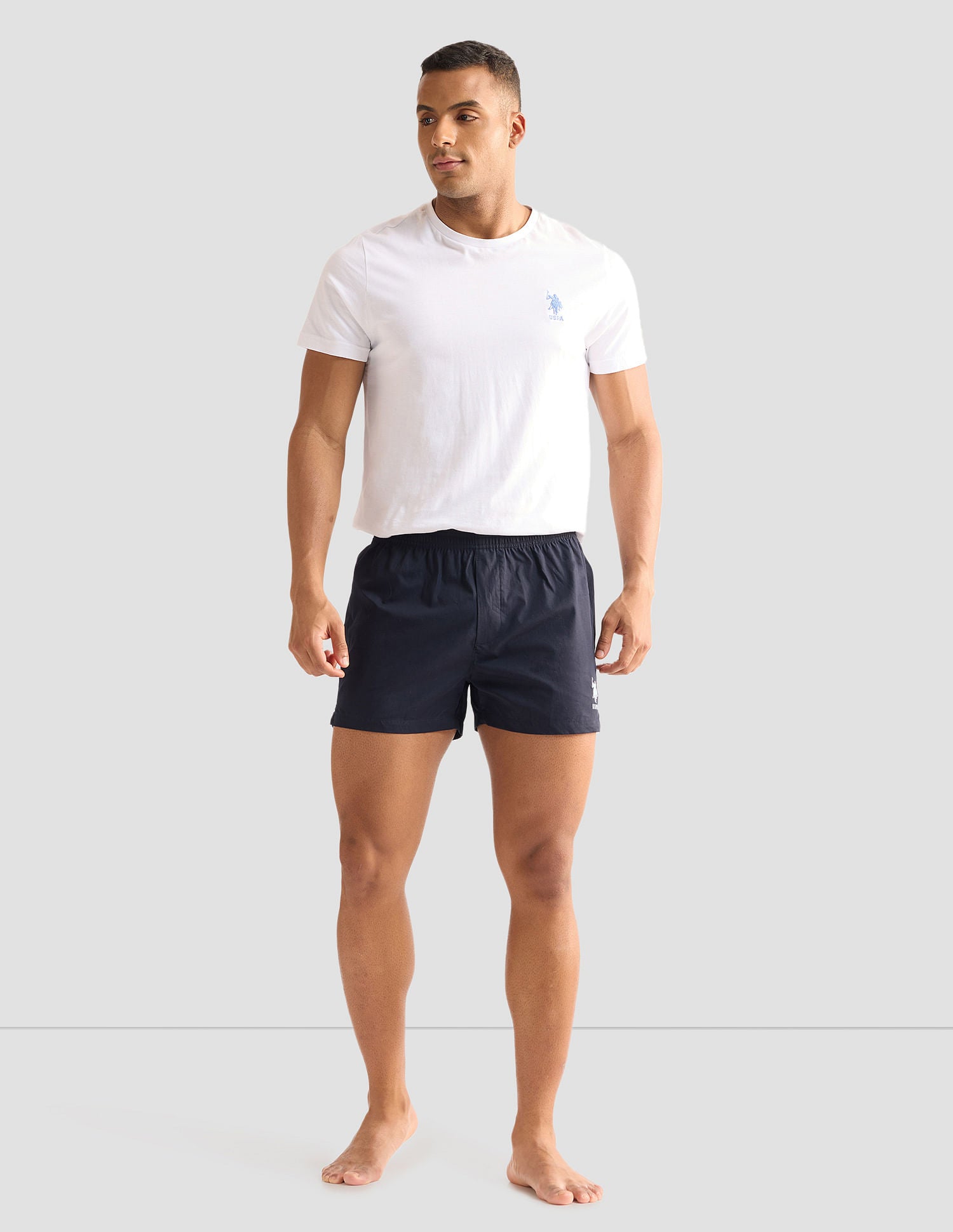 Pure Cotton OEX04 Boxer Shorts - Pack Of 1 Navy - U.S. POLO ASSN. | Large