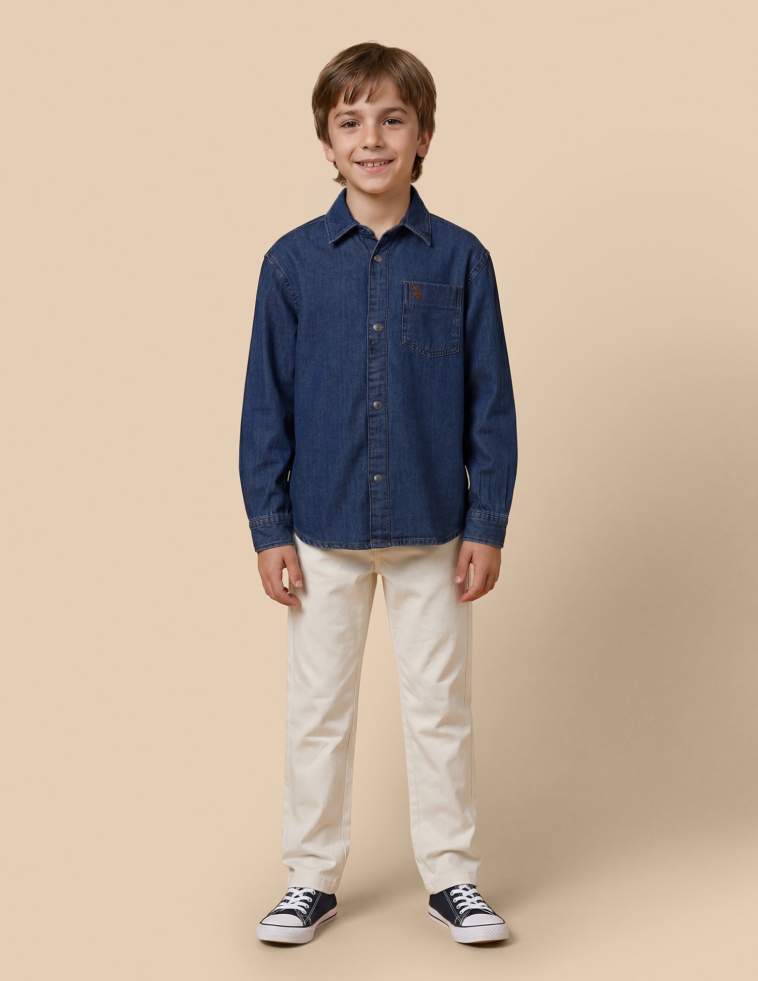 Boxy Fit Denim Shirt Indigo - U.S. Polo Assn. India | Large