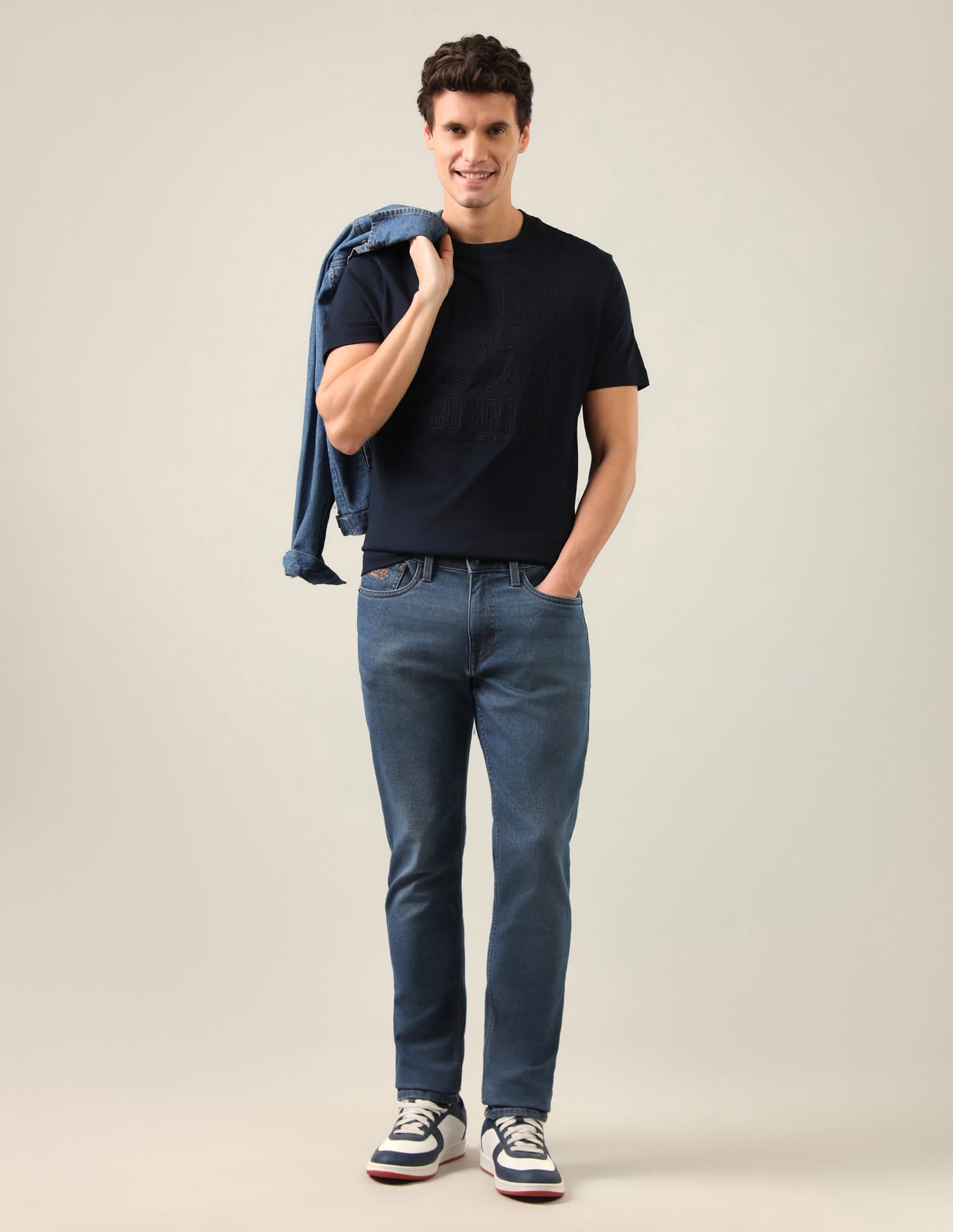 Brandon Slim-Tapered Fit Blue Jeans Blue - U.S. Polo Assn. India | Large