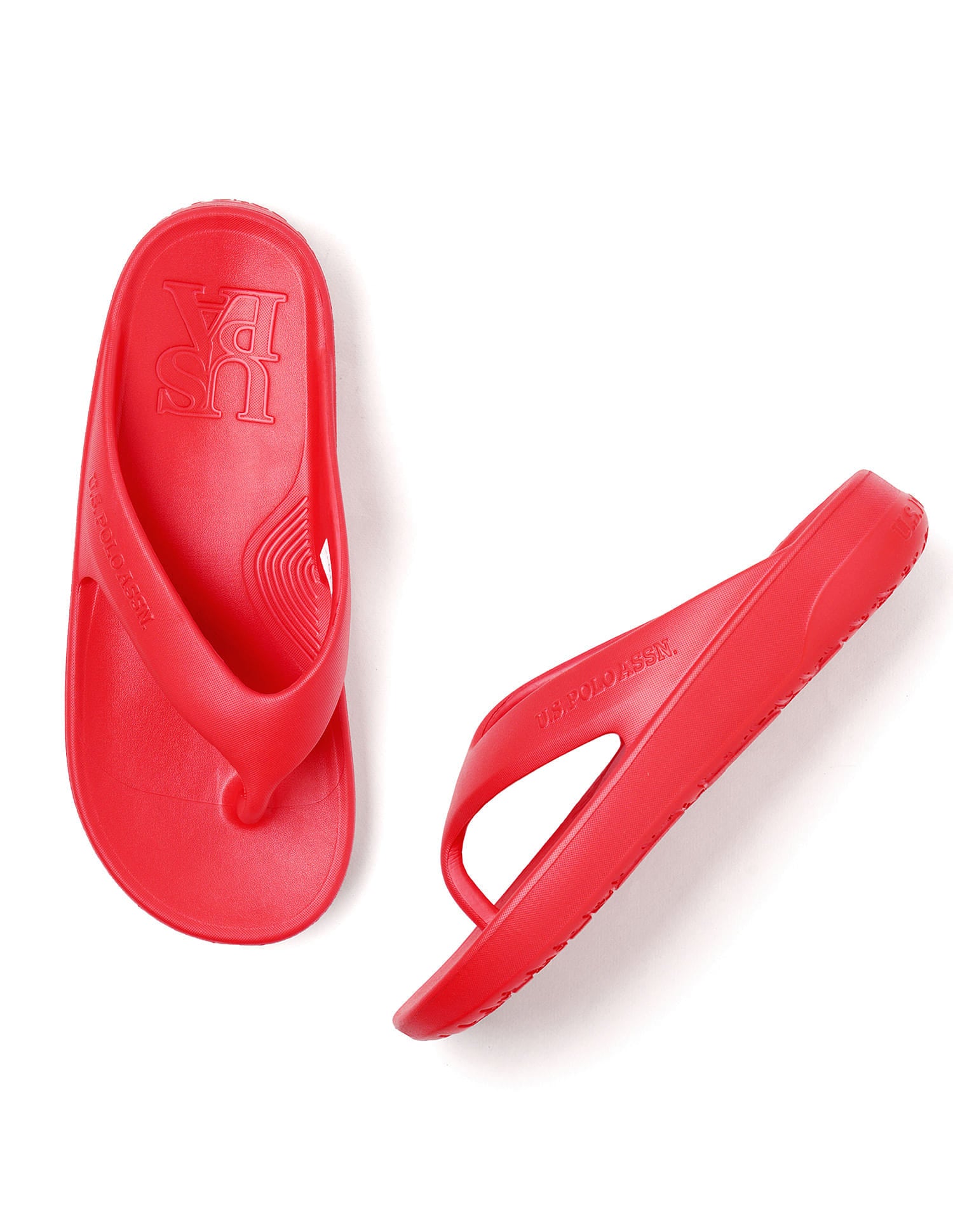 Men Axel Dk. Red Foam Walk Flip Flop Red - U.S. Polo Assn. India | Large