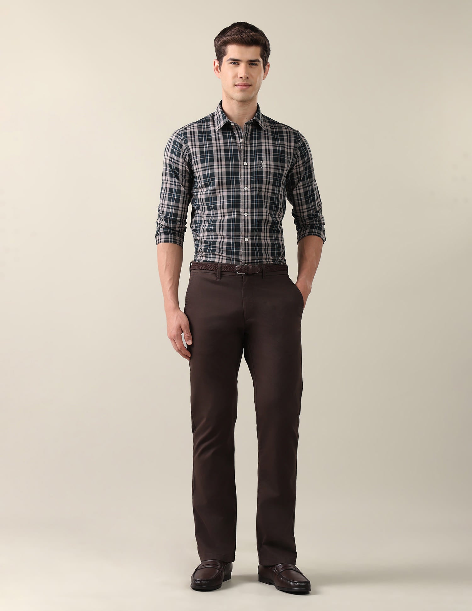 Twill Plaid Checked Shirt Green - U.S. Polo Assn. India | Large