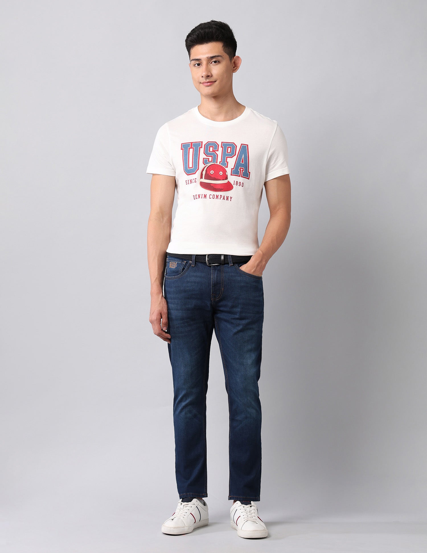 Henry Tapered Fit Blue Jeans Dark Blue - U.S. Polo Assn. India | Large