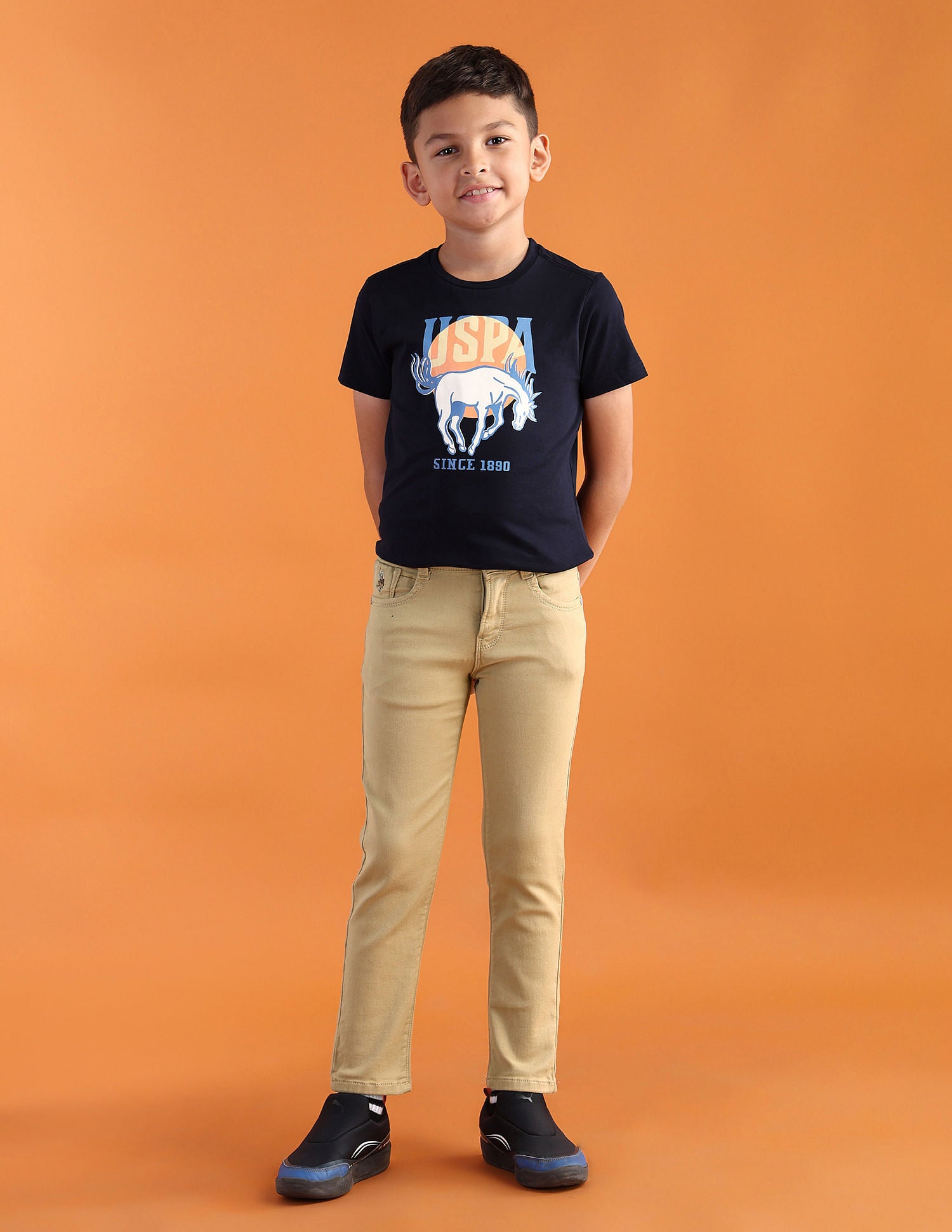 Slim fit Solid Jeans Khaki - U.S. POLO ASSN. | Large