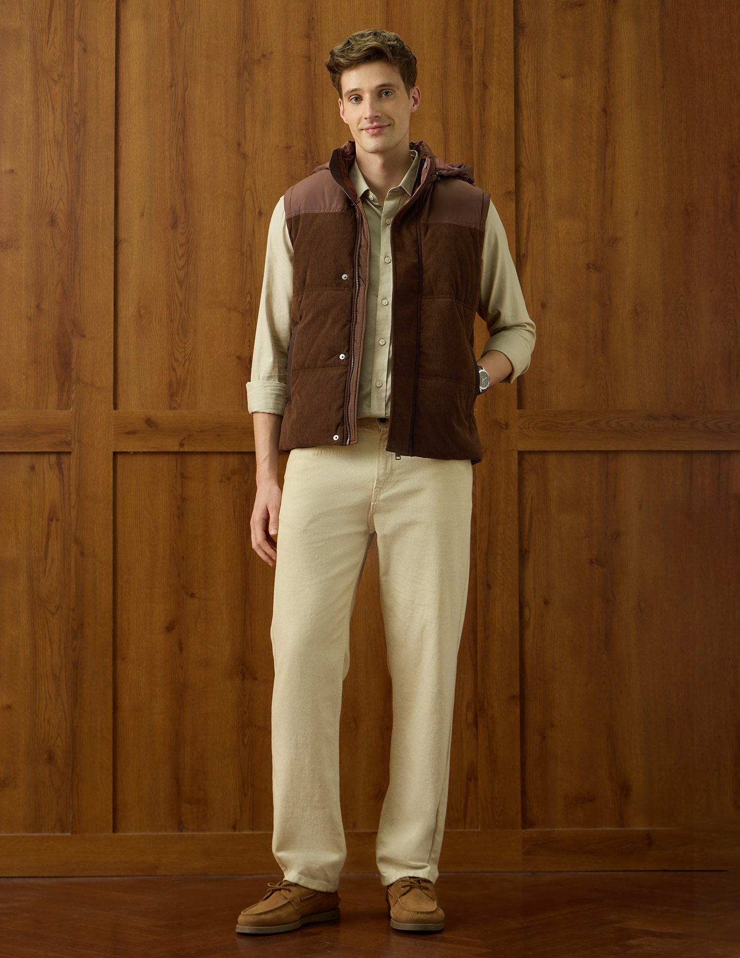 Equestrian Aisle Theater Puffer Regular Fit Jacket Choco - U.S. POLO ASSN. | Large