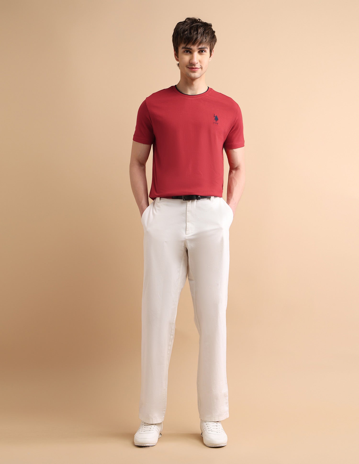 Stretchy Tipped T-Shirt Red - U.S. POLO ASSN. | Large