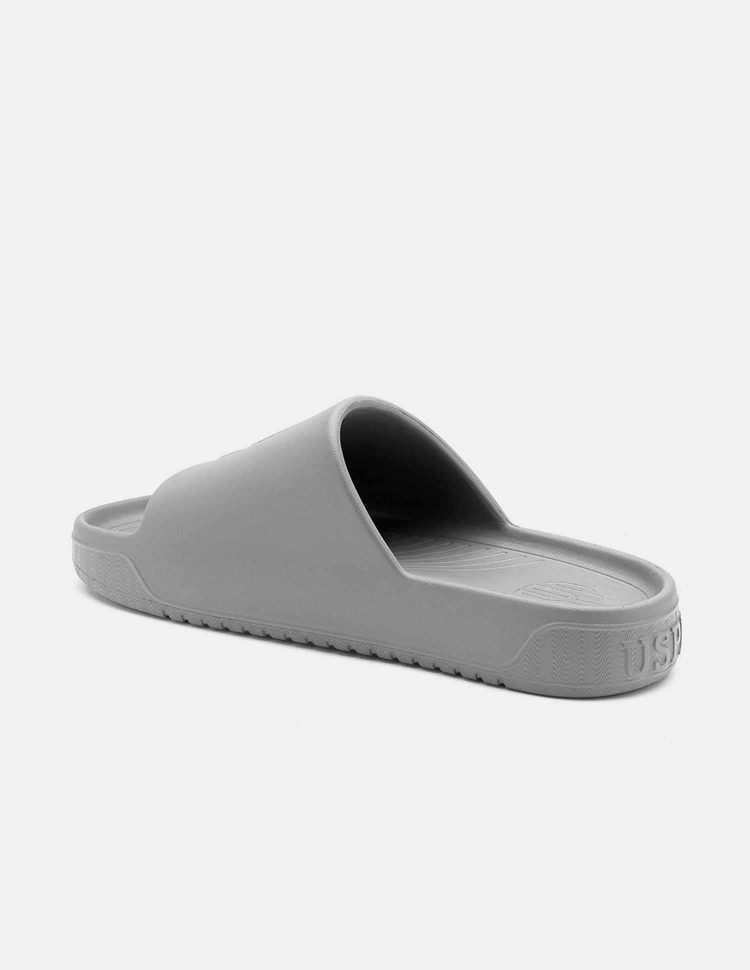 Men Palmer Open Toe Slippers Grey - U.S. Polo Assn. India | Large