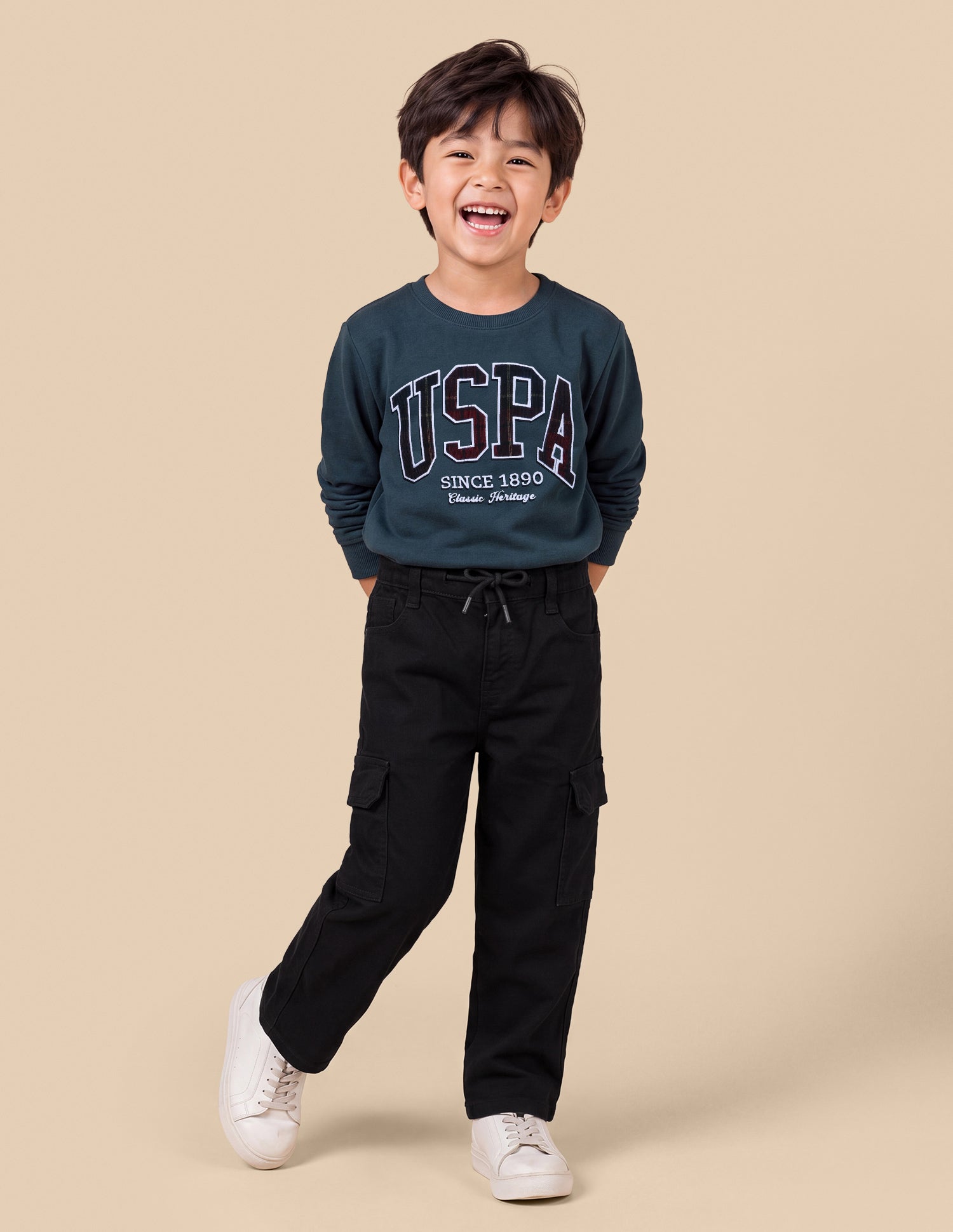 Shawn Baggy Fit Black Cargo Jeans Black - U.S. Polo Assn. India | Large