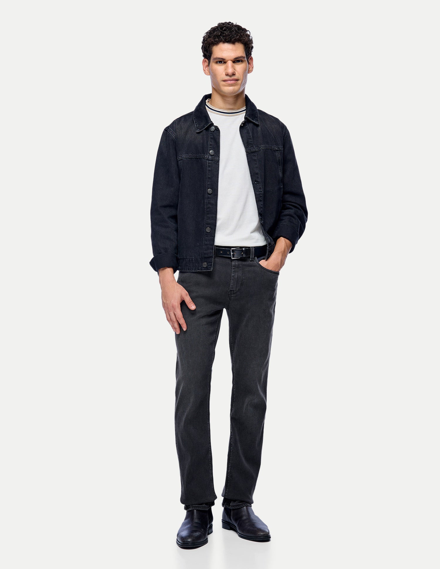 Harold Slim Straight Fit Black Jeans Washed Black - U.S. Polo Assn. India | Large