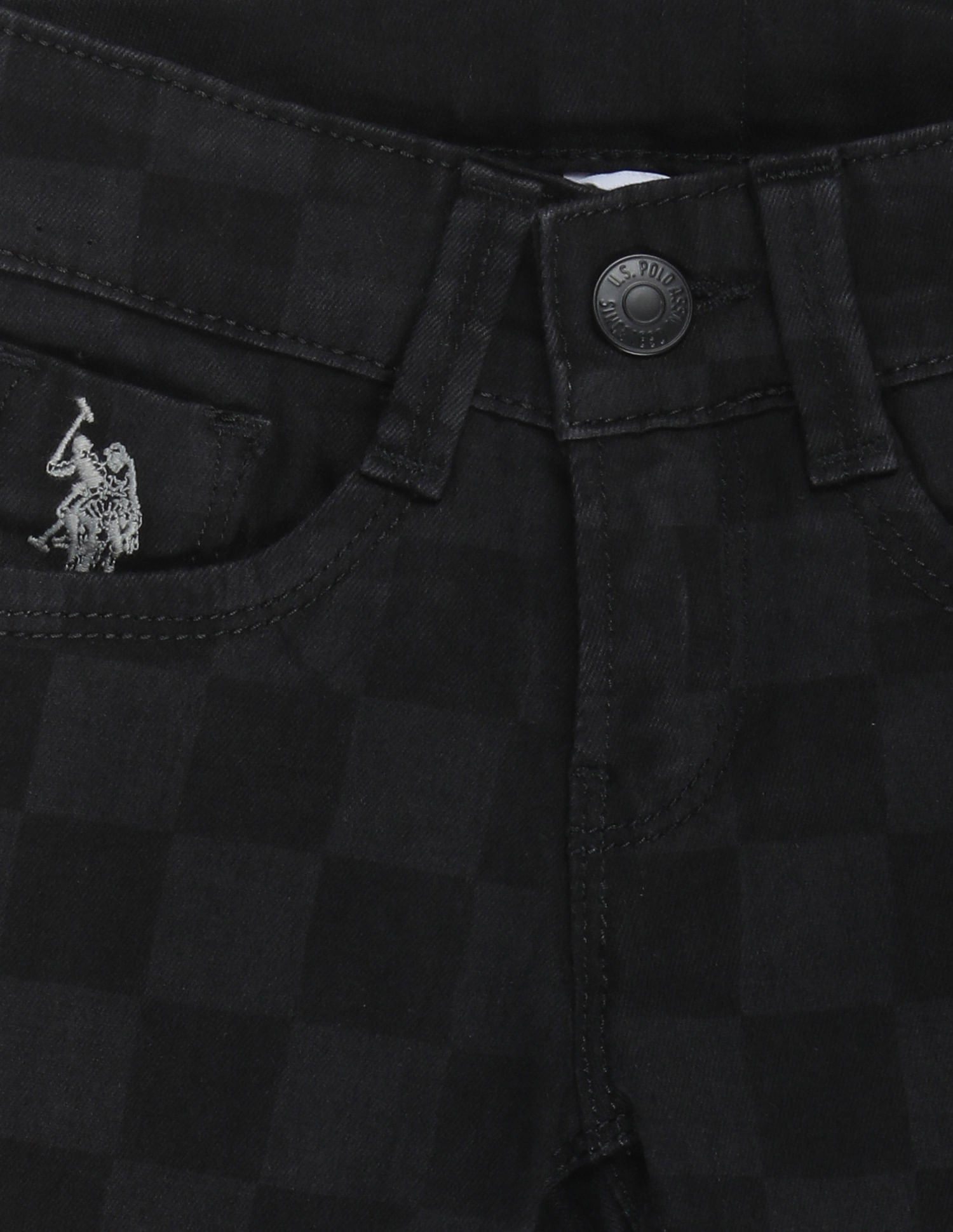Boys Slim Fit Black Jeans Black - U.S. POLO ASSN. | Large