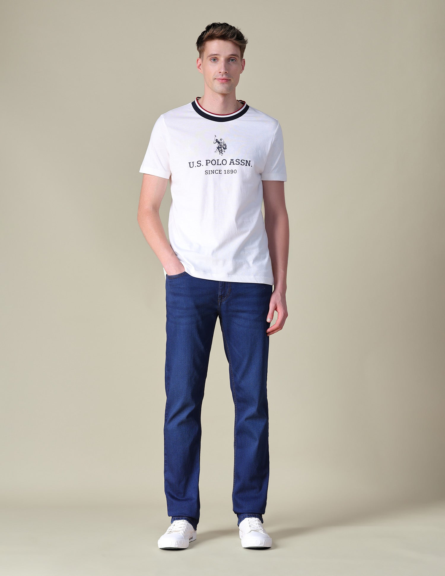 Slim Straight Fit Blue Jeans Dark Indigo - U.S. POLO ASSN. | Large