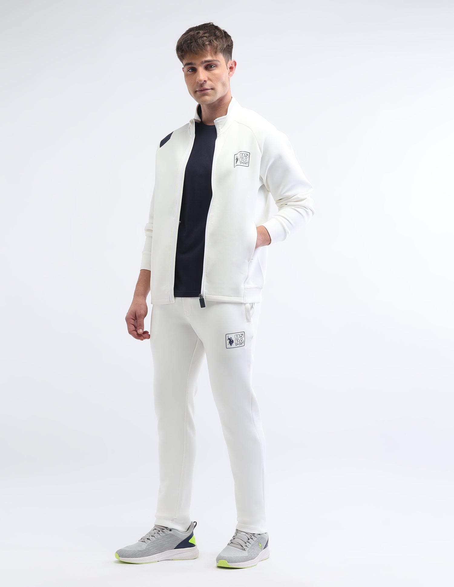 Solid Regular Fit Space Dust Sweatshirt White - U.S. POLO ASSN. | Large