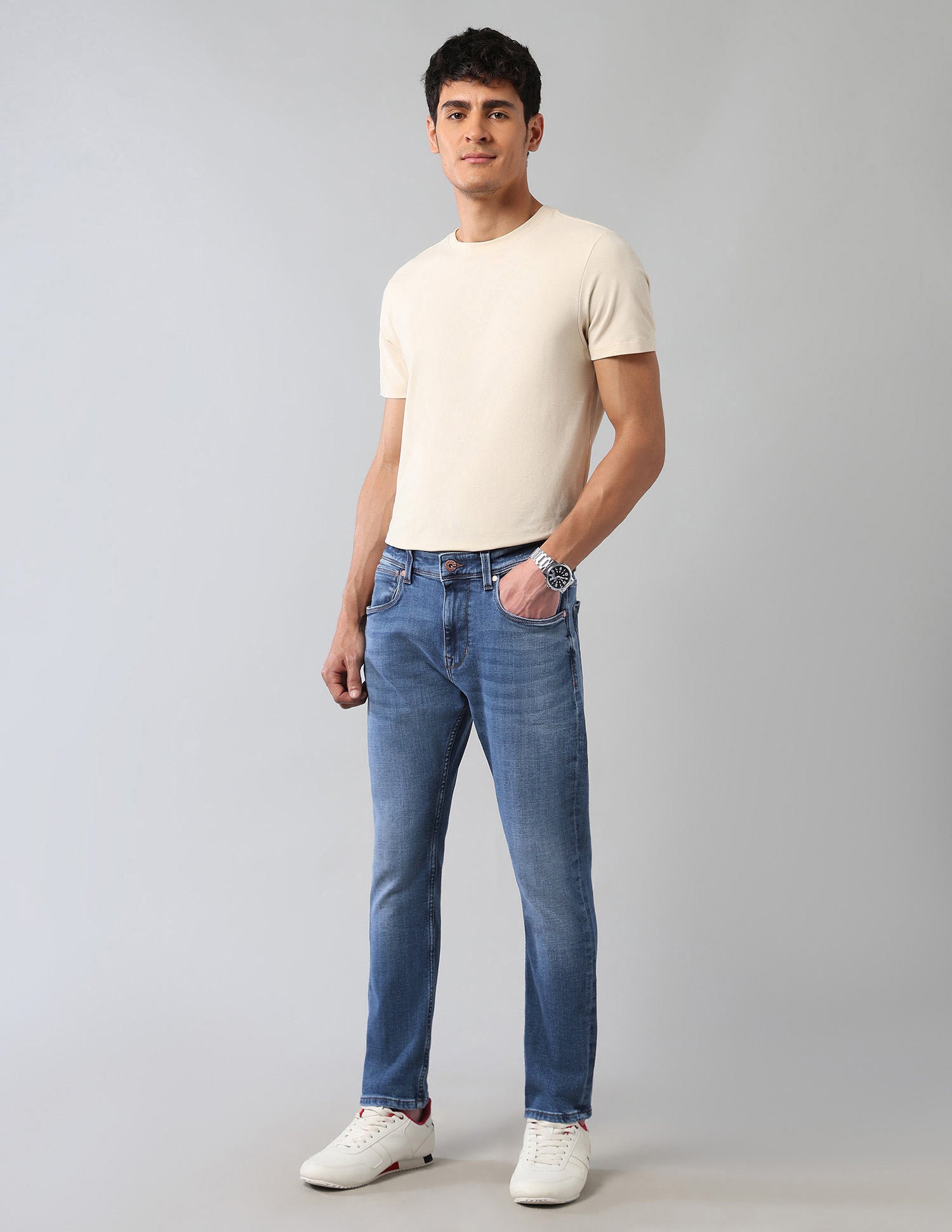 Henry Tapered Fit Blue Super Stretch Jeans – Polo India