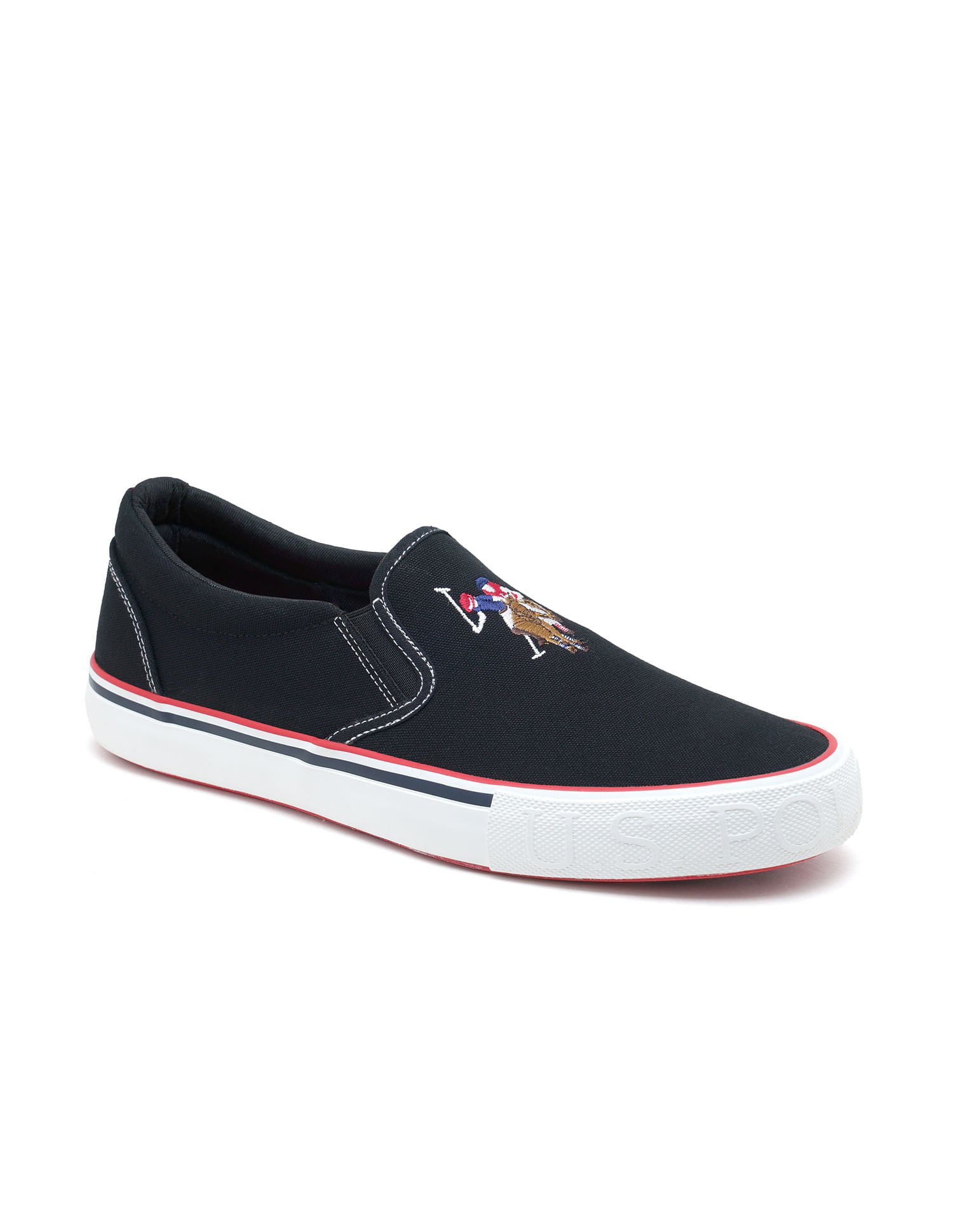 Men Skye Black Classics Sneaker Slip On Black - U.S. Polo Assn. India | Large