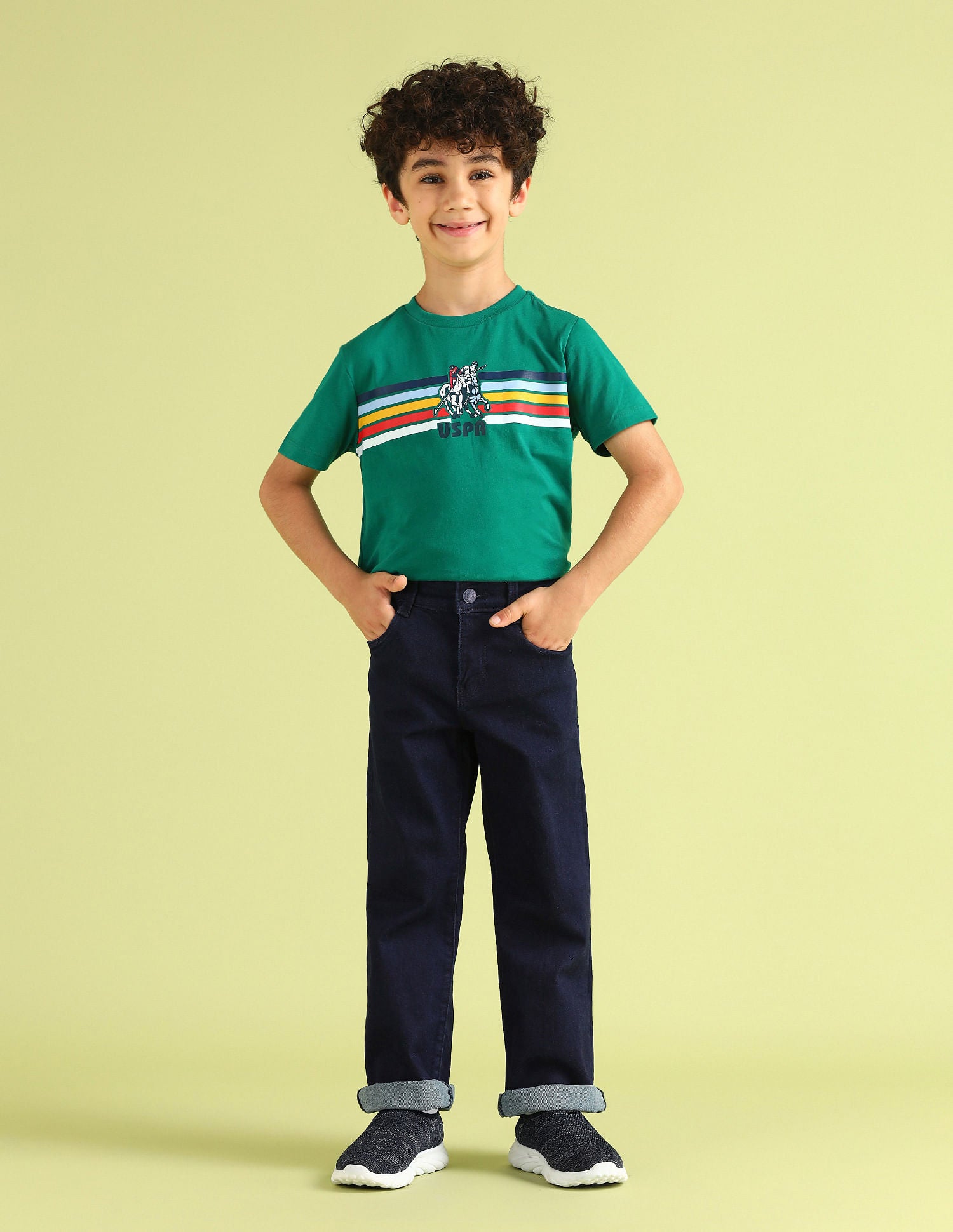 Boys Boot Cut Blue Jeans Blue - U.S. POLO ASSN. | Large