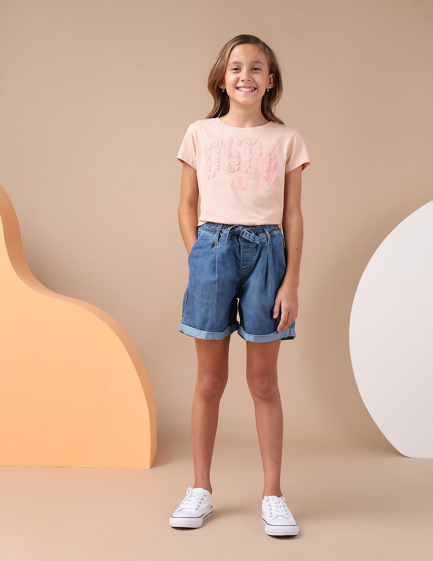 Girls Puff Print Relaxed Fit T-Shirt Pink - U.S. POLO ASSN. | Large