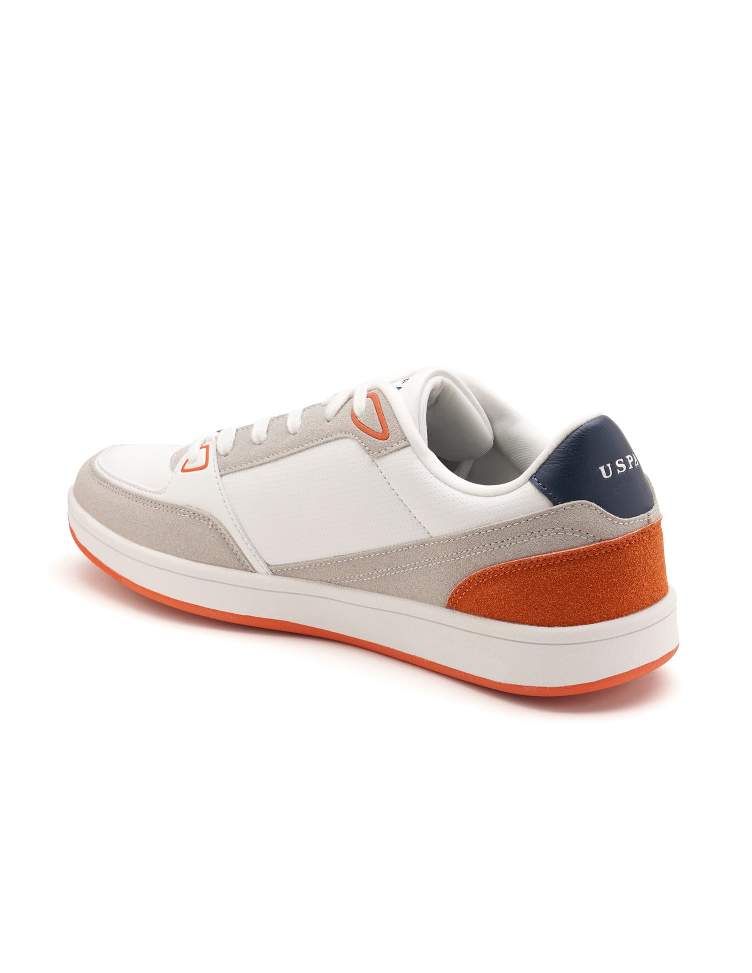 Men Landwin Orange Retro Court Sneakers Orange - U.S. Polo Assn. India | Large