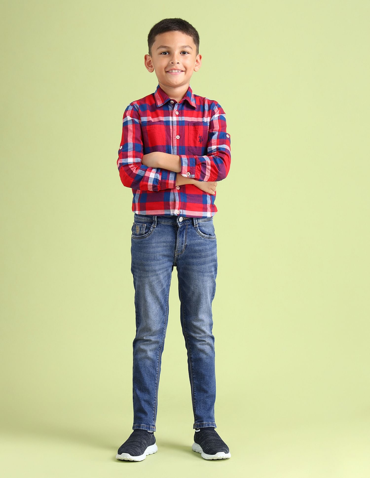 Slim Fit Stone Washed Jeans Me. Blue - U.S. POLO ASSN. | Large