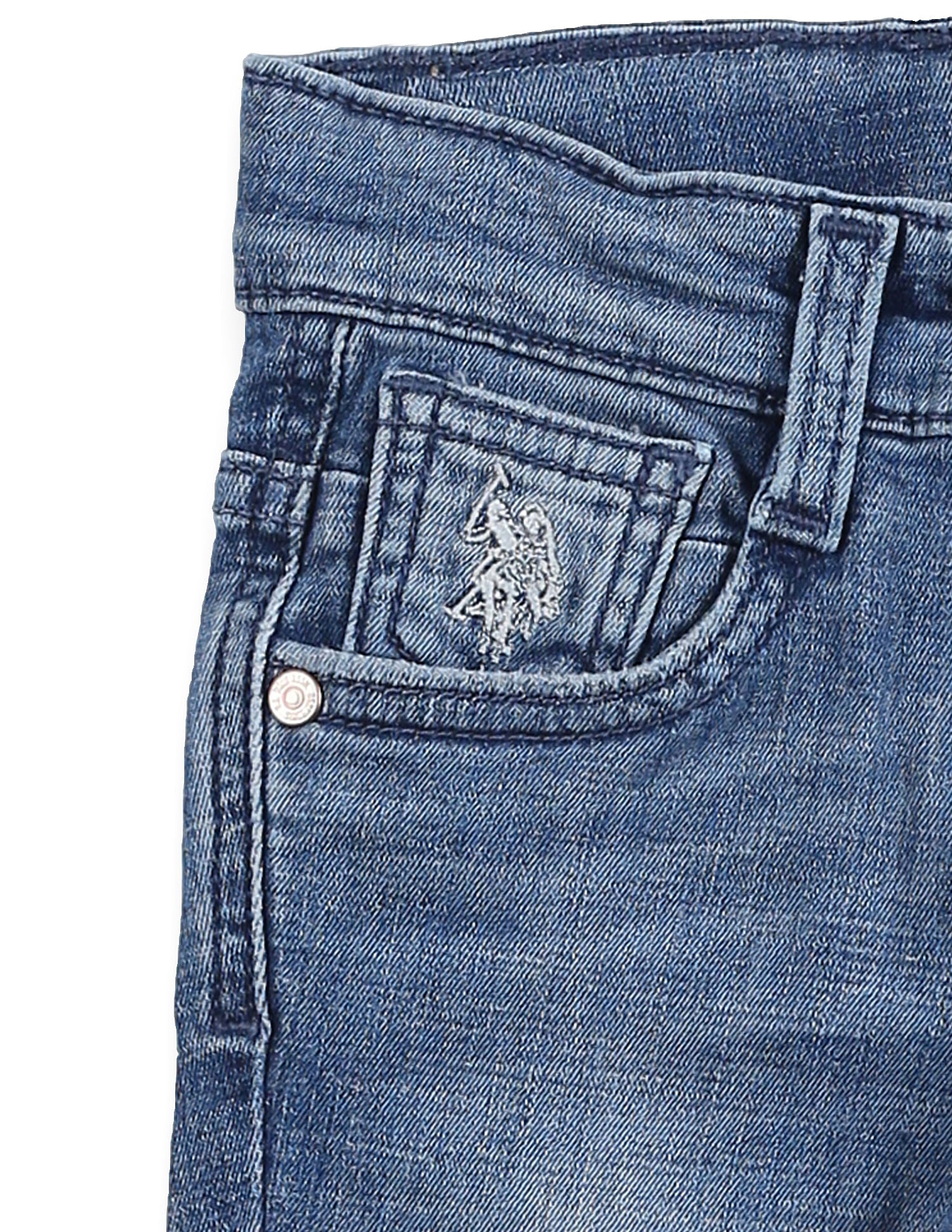 Slim Fit Stone Wash Jeans Blue - U.S. POLO ASSN. | Large