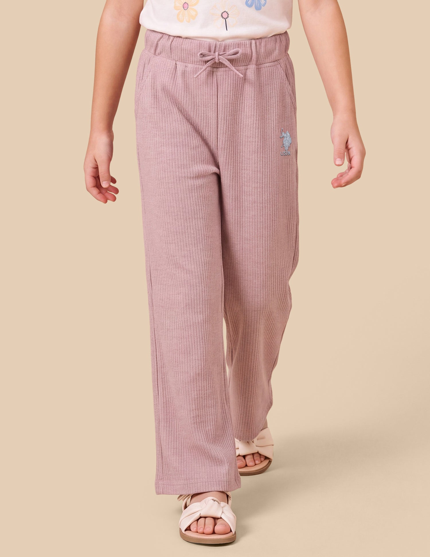 Mid Rise Loose Fit Track Pants Pink - U.S. Polo Assn. India | Large