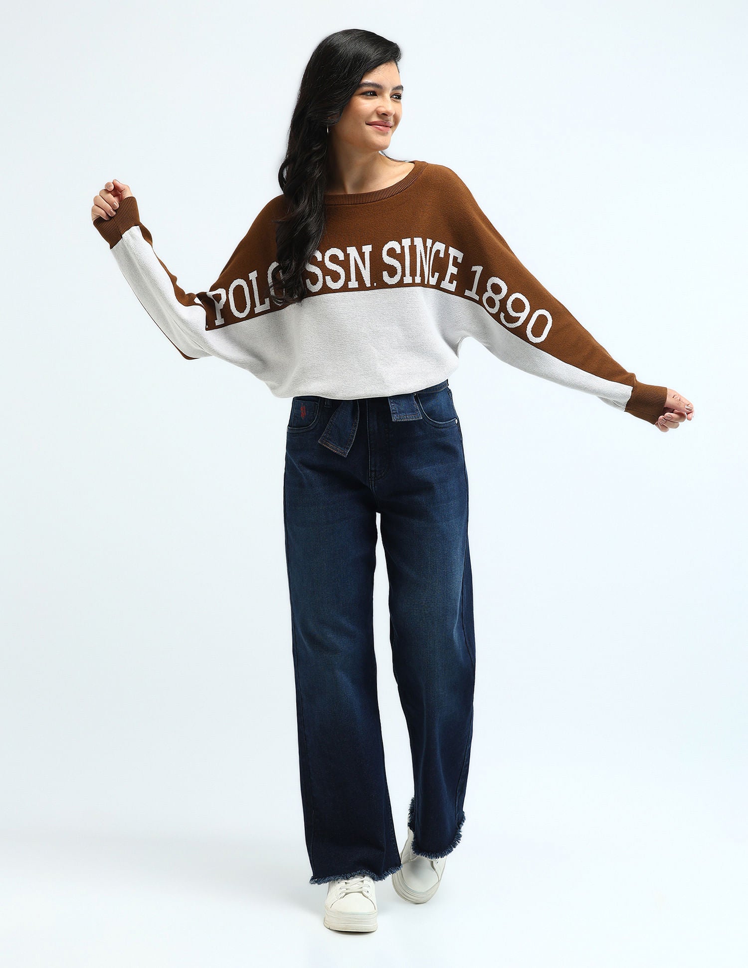 Raglan Sleeves Colour Blocked Sweater Multicolour - U.S. POLO ASSN. | Large