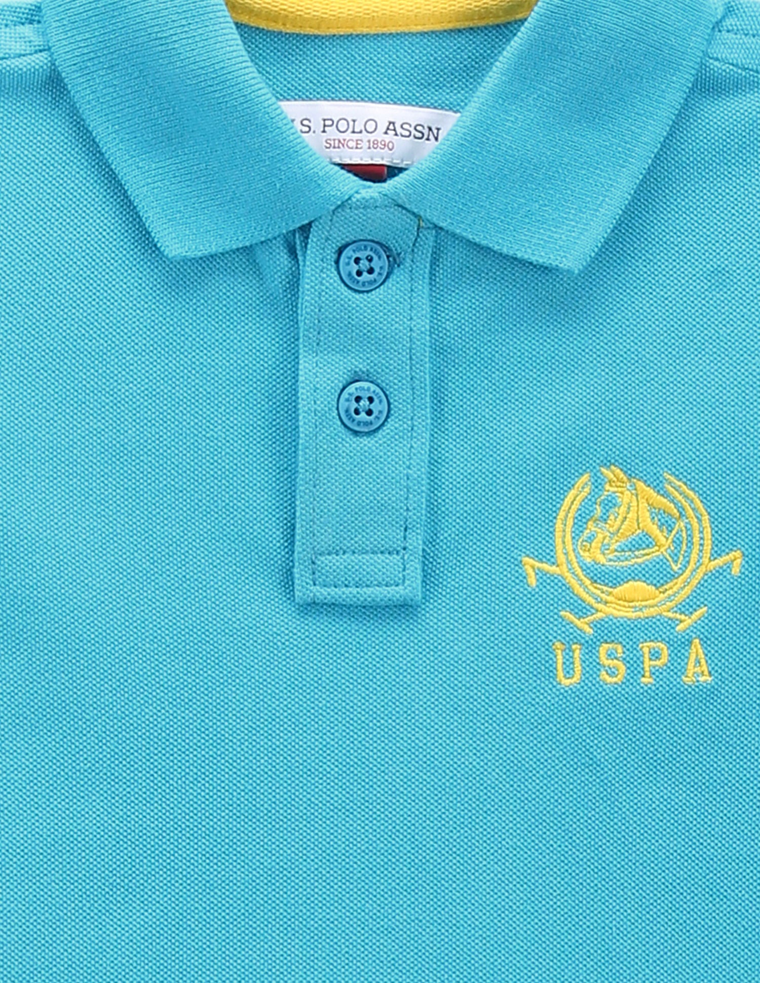 Boys Pure Cotton Polo Shirt blue - U.S. POLO ASSN. | Large