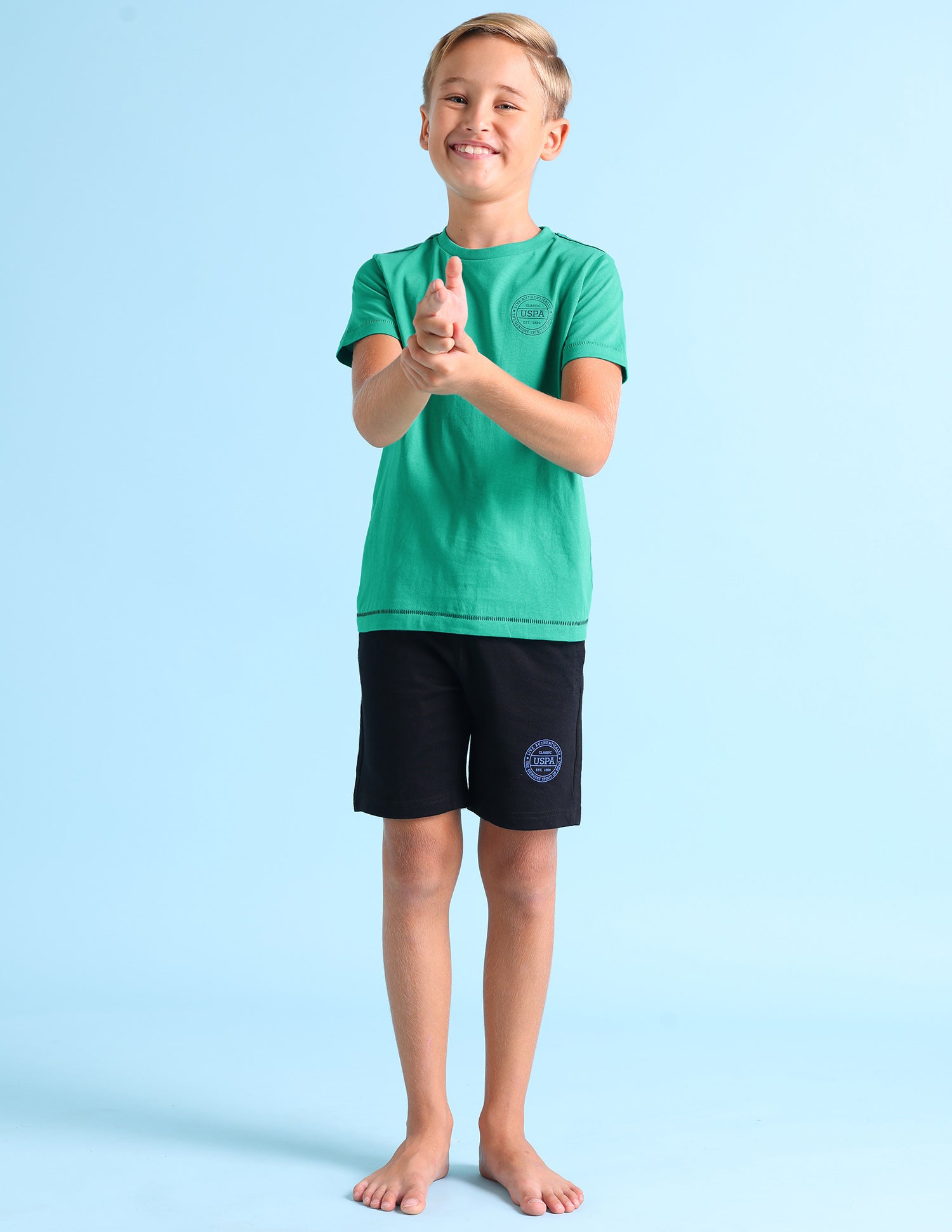 Ribbed Neck Cotton IKEA Lounge T-Shirt - Pack Of 1 Teal - U.S. POLO ASSN. | Large