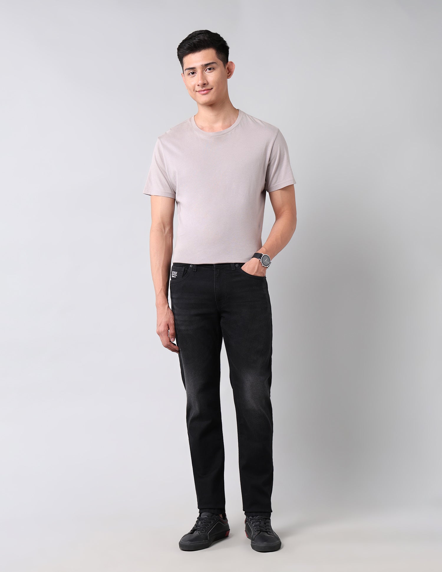 Brandon Slim Tapered Fit Black Jeans Black - U.S. Polo Assn. India | Large